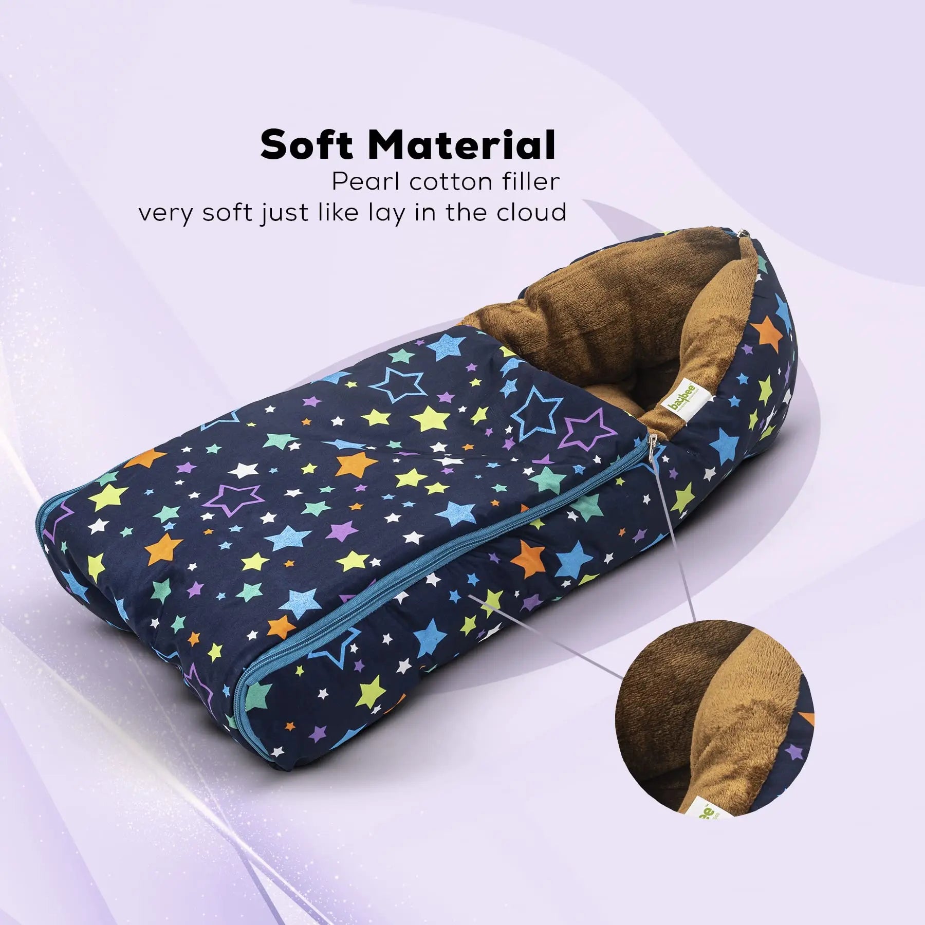 Baybee Little Max 3 in 1 Baby's Cotton Bed Cum Carry Bed Printed Baby Sleeping Bag - Image 27
