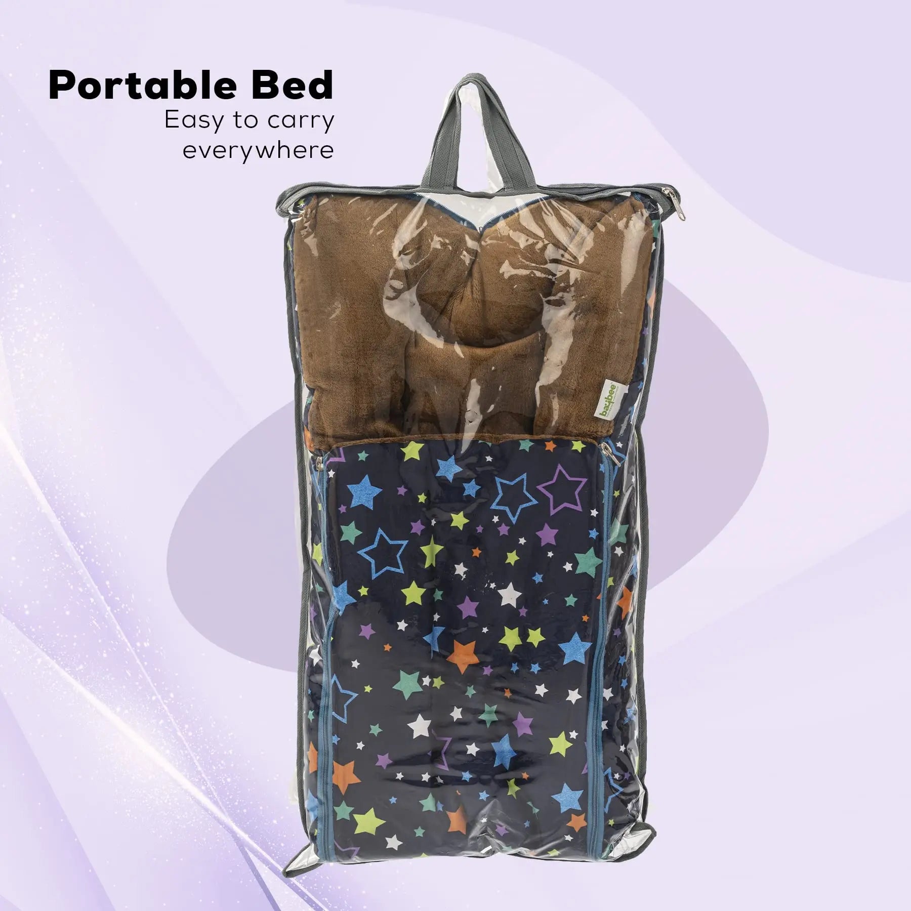 Baybee Little Max 3 in 1 Baby's Cotton Bed Cum Carry Bed Printed Baby Sleeping Bag - Image 32