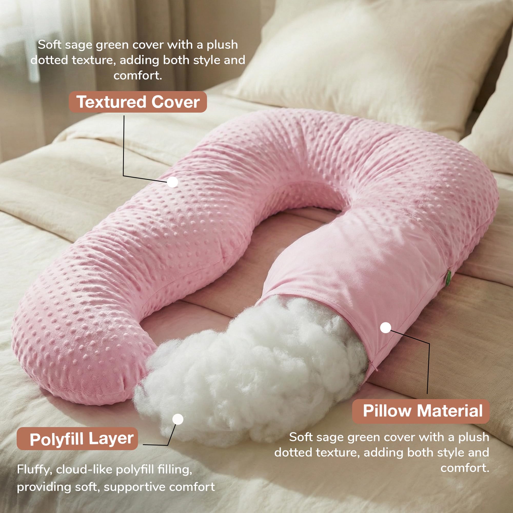 Baybee Maternity Pillows for Pregnancy Sleeping with 360° - Image 14