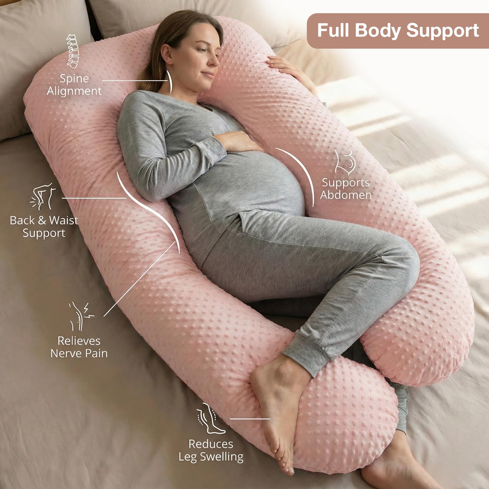 Baybee Maternity Pillows for Pregnancy Sleeping with 360° - Image 22