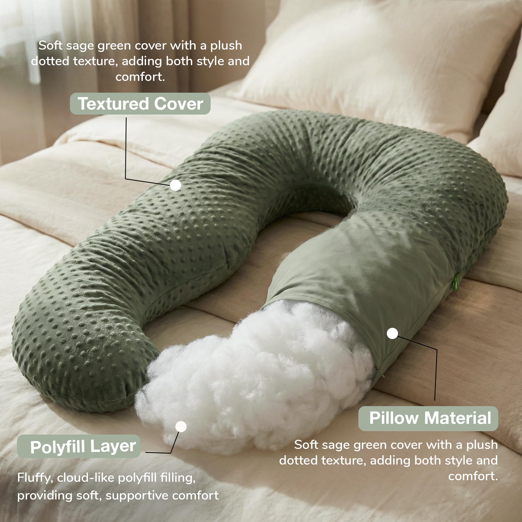Baybee Maternity Pillows for Pregnancy Sleeping with 360° - Image 32