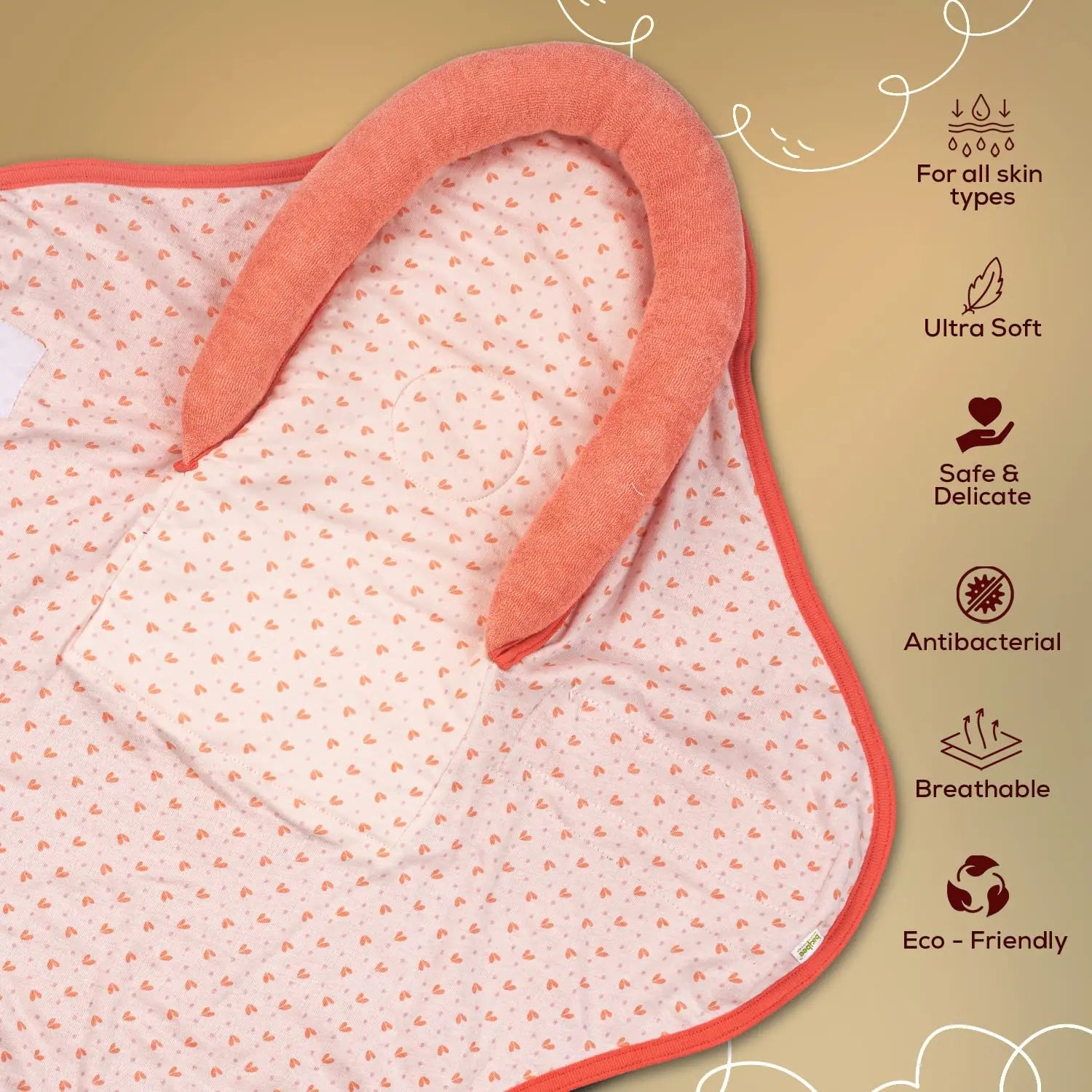 Baybee Cotton Baby Snuggle Pod Swaddle Wrap for Newborn - Image 36