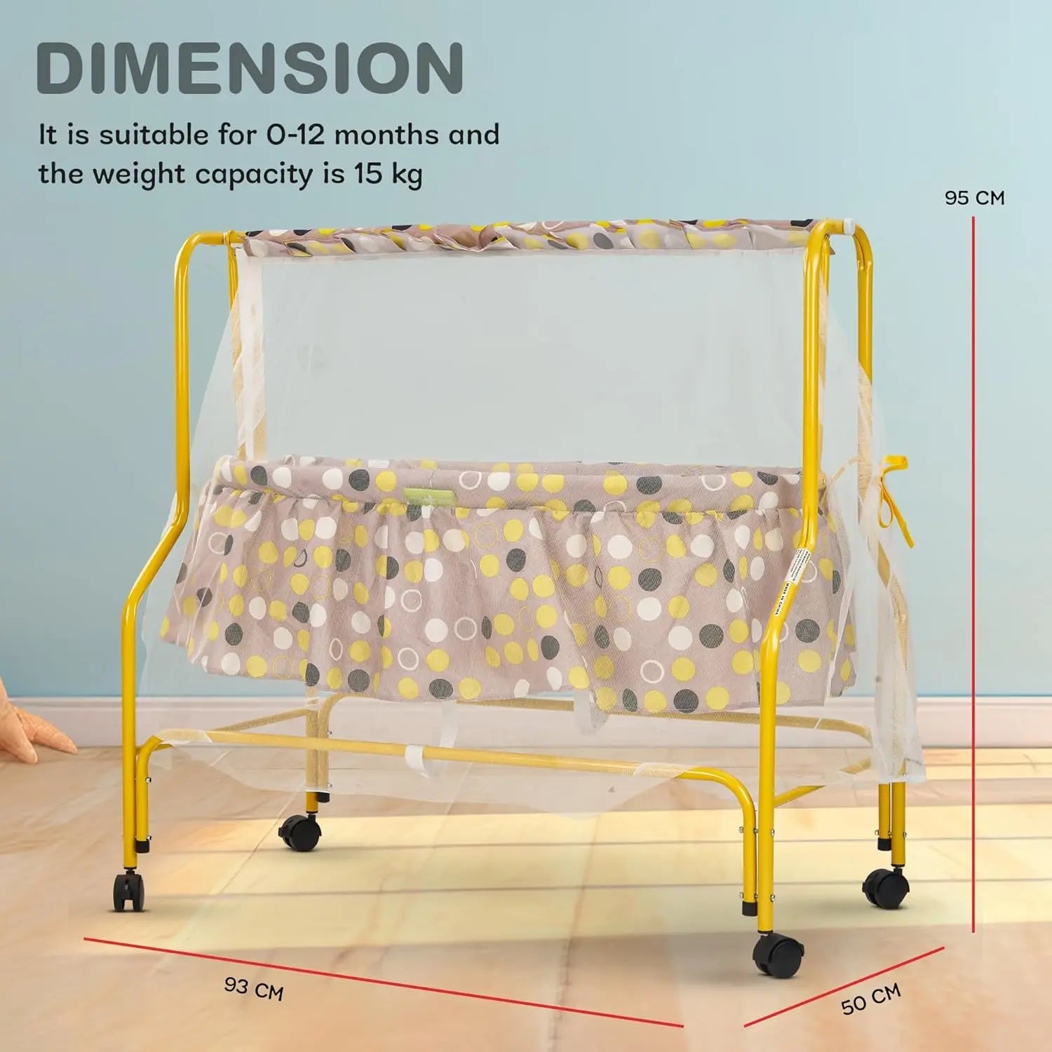Baybee Dwellie Baby Swing Cradle for Baby, Jhula Palna for Babies with Swing Bed - Image 8