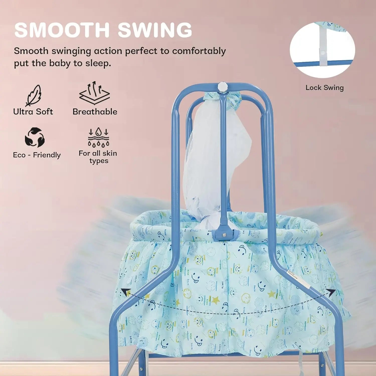 Baybee Dwellie Baby Swing Cradle for Baby, Jhula Palna for Babies with Swing Bed - Image 37