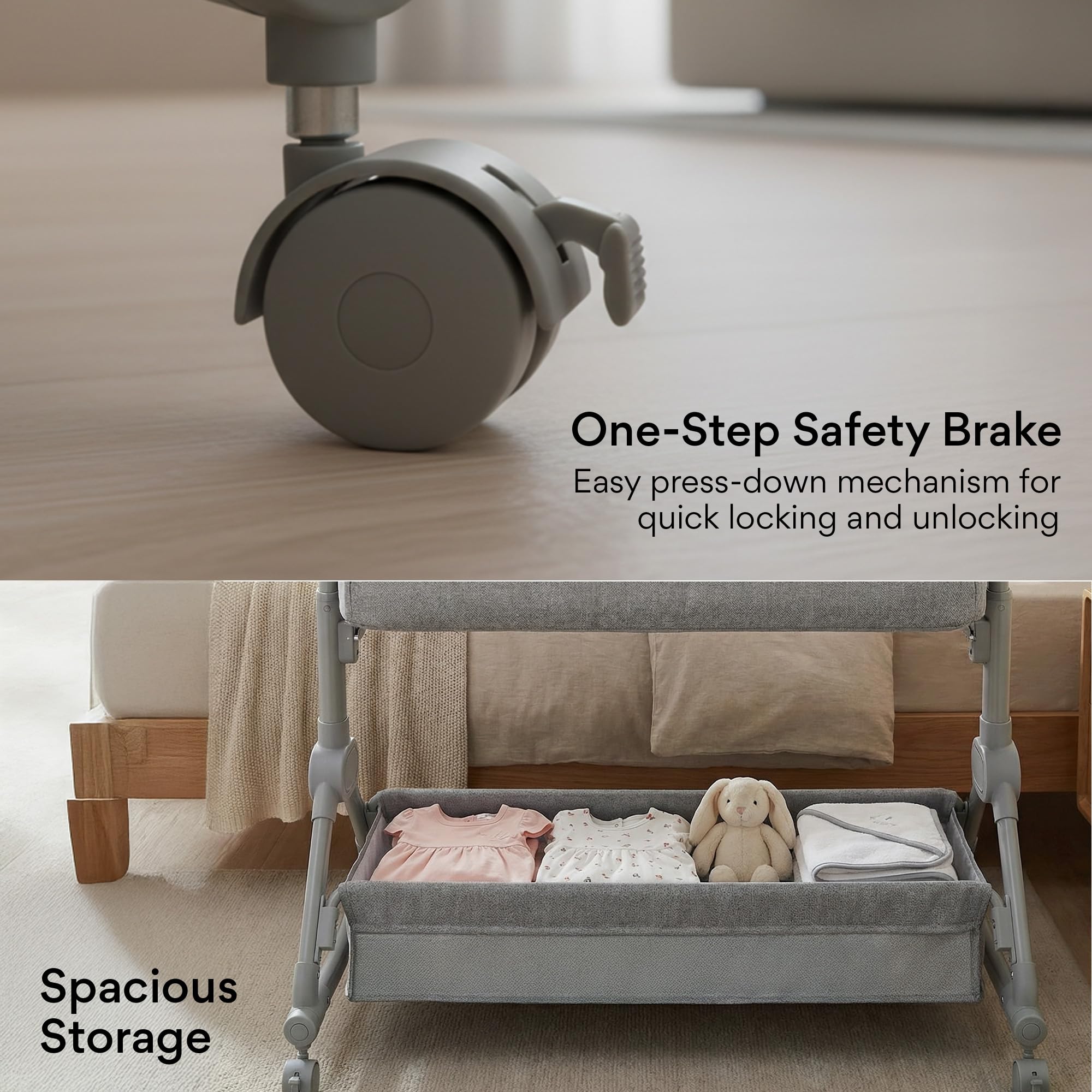 Baybee Bedside Crib for Baby with Rocking Mode - Image 7