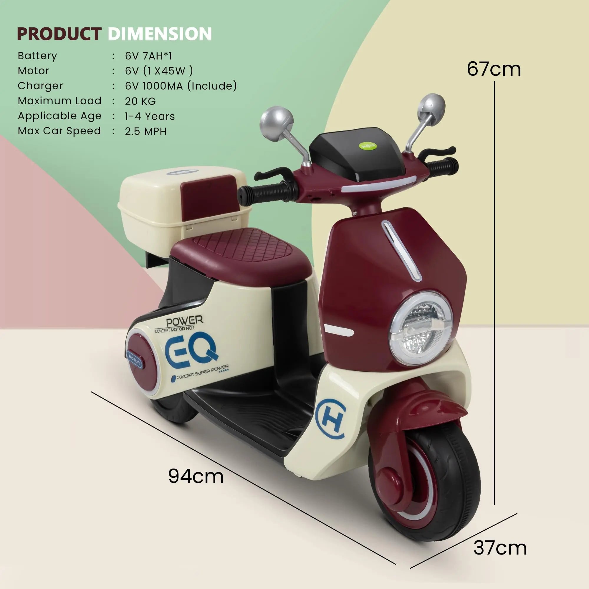 Baybee Daft Rechargeable Battery Operated Bike for Kids - Image 20