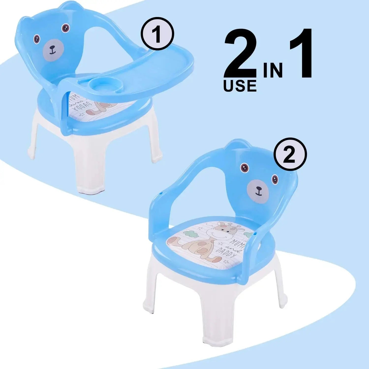 Baybee Baby Chair, with Tray Strong and Durable Plastic Chair - Image 7