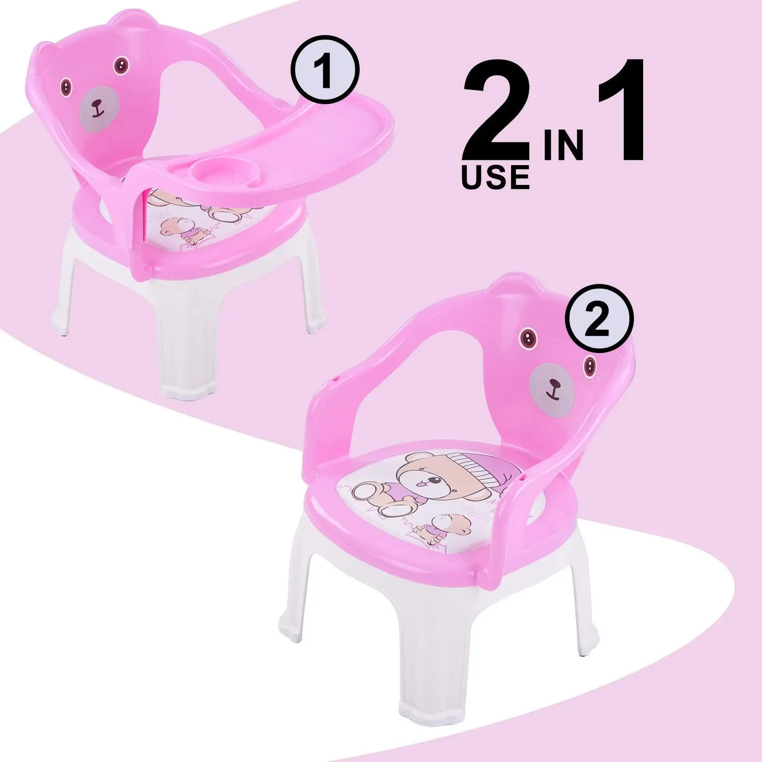 Baybee Baby Chair, with Tray Strong and Durable Plastic Chair - Image 14