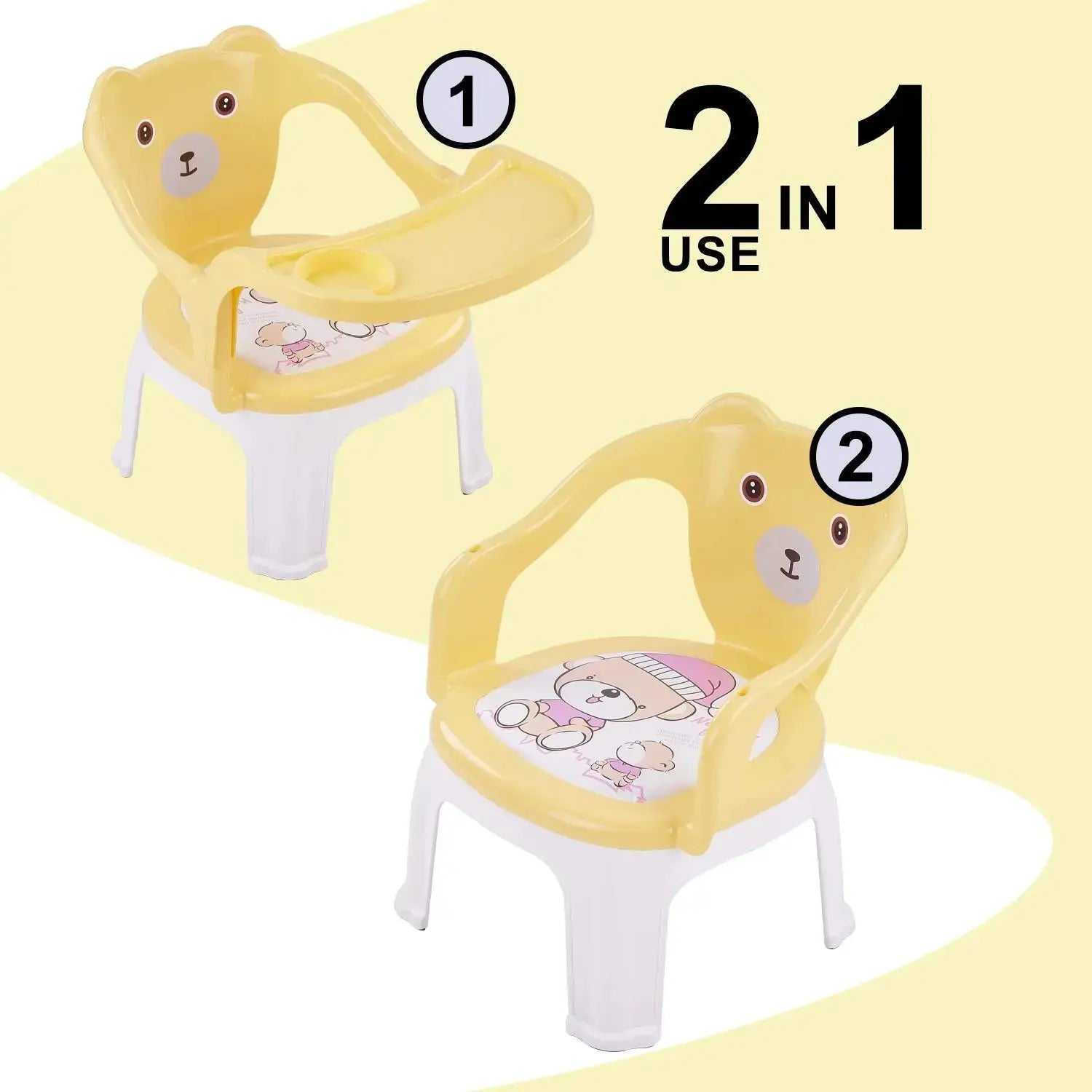 Baybee Baby Chair, with Tray Strong and Durable Plastic Chair - Image 21