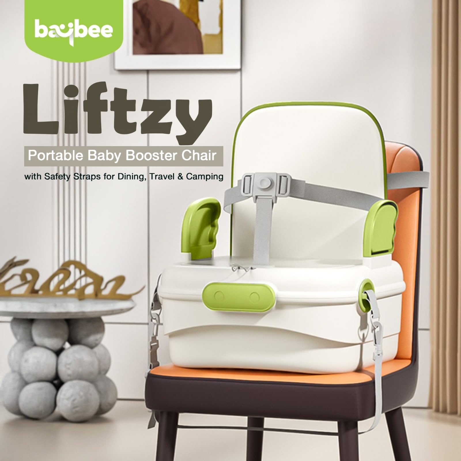 Baybee Liftzy Portable Booster Chair for Kids, Travel-Friendly - Image 2