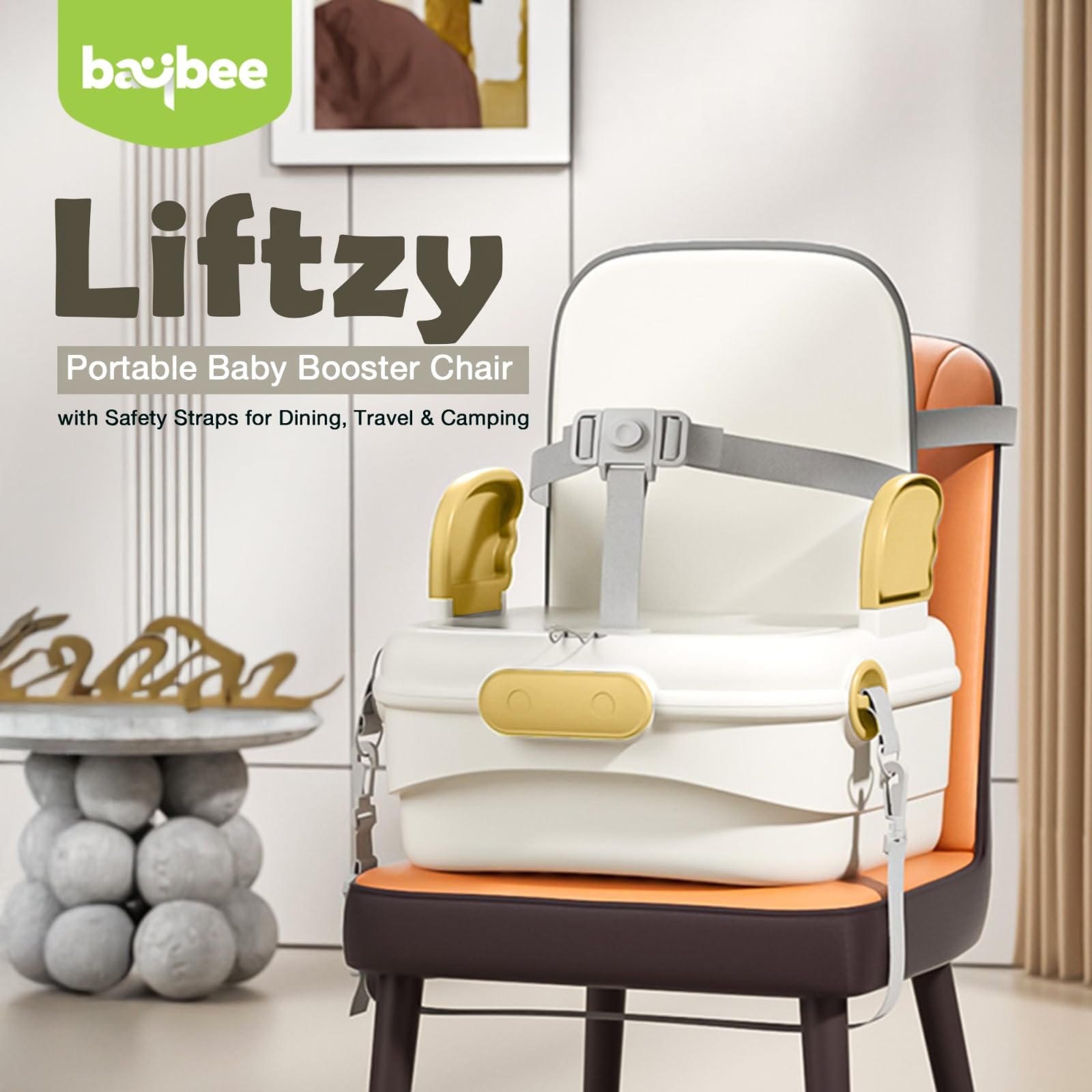 Baybee Liftzy Portable Booster Chair for Kids, Travel-Friendly - Image 11