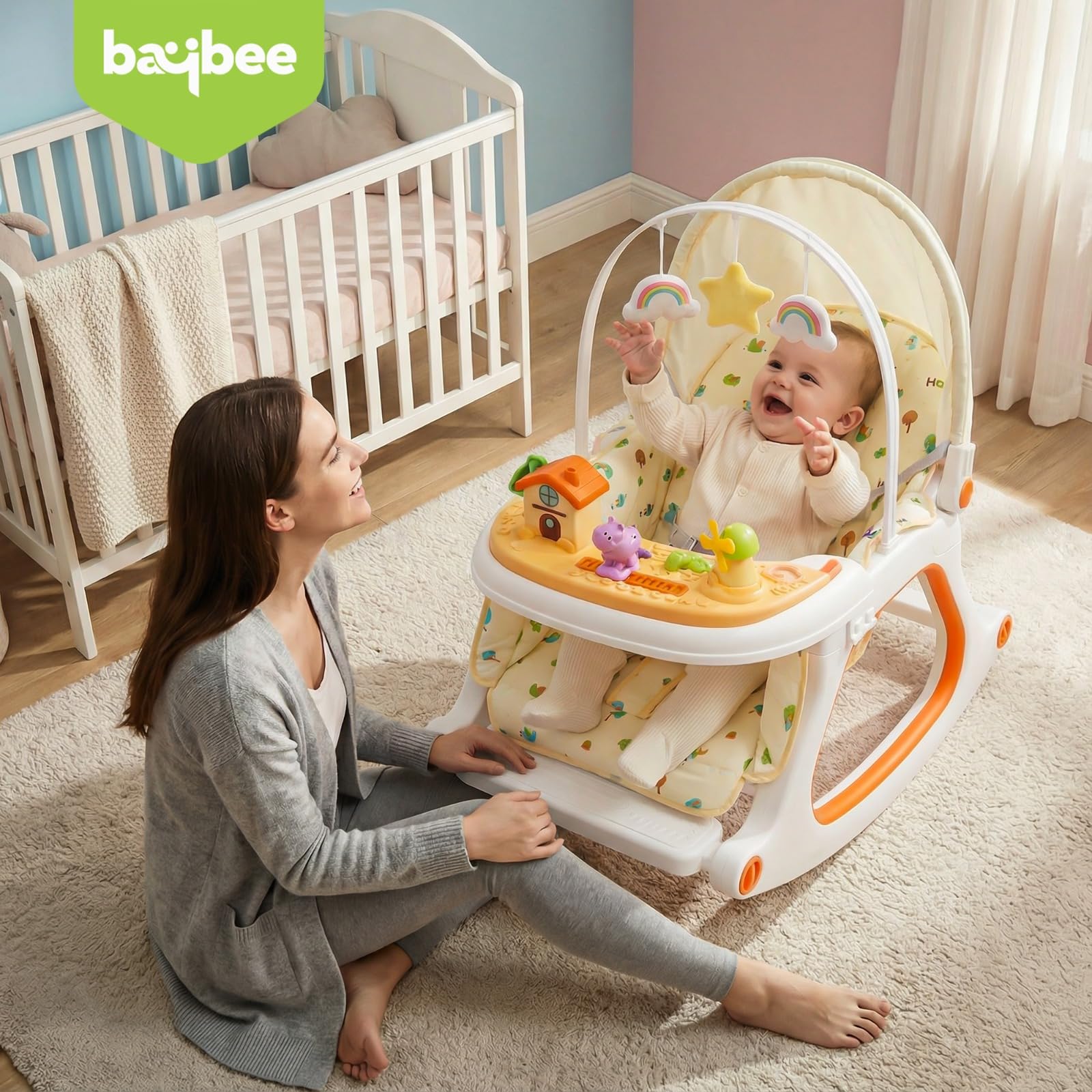 Baybee 3 in 1 Baby Rocker Chair - Image 2