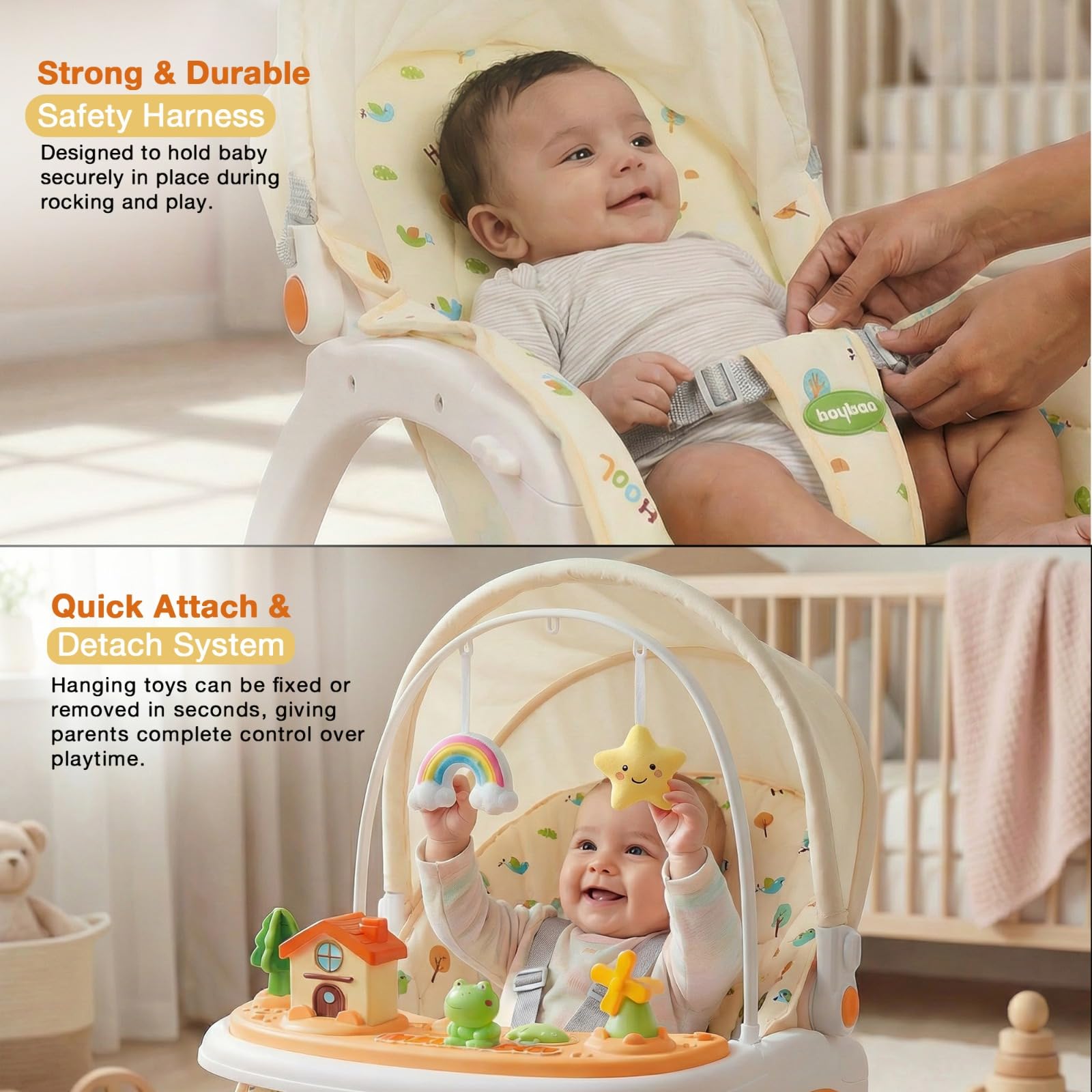Baybee 3 in 1 Baby Rocker Chair - Image 5
