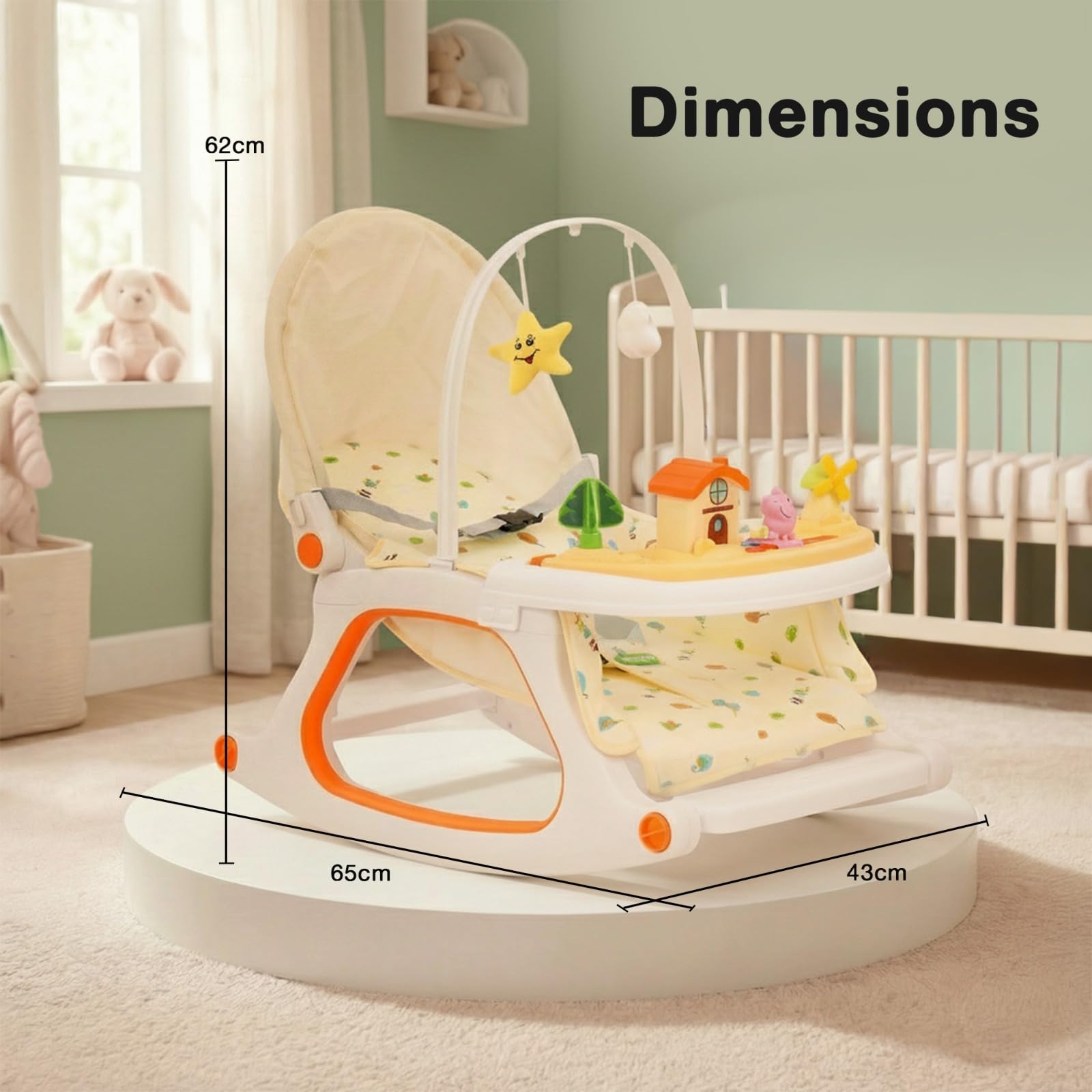 Baybee 3 in 1 Baby Rocker Chair - Image 7