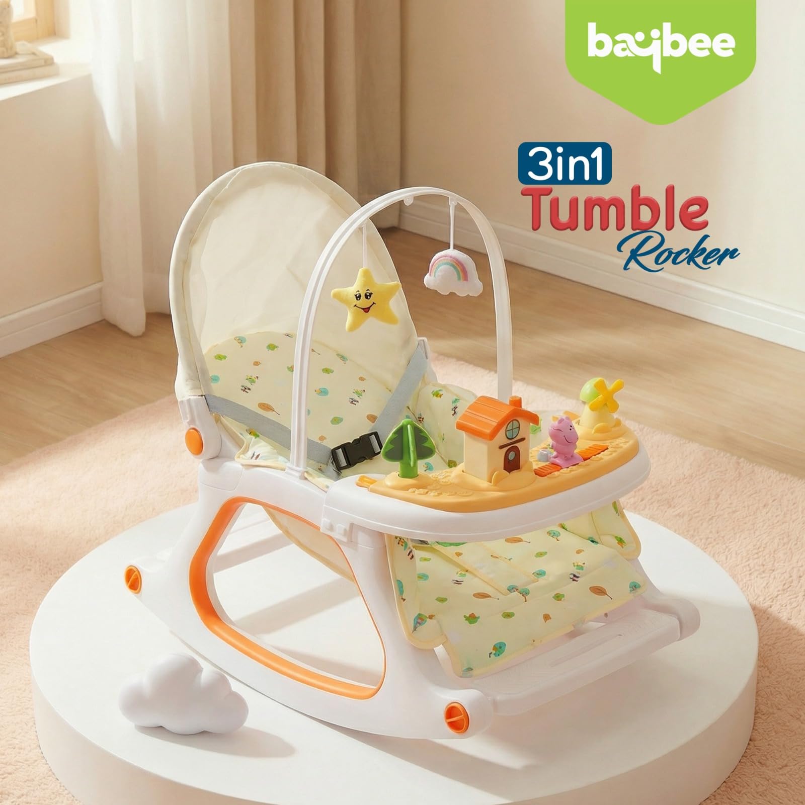 Baybee 3 in 1 Baby Rocker Chair - Image 8