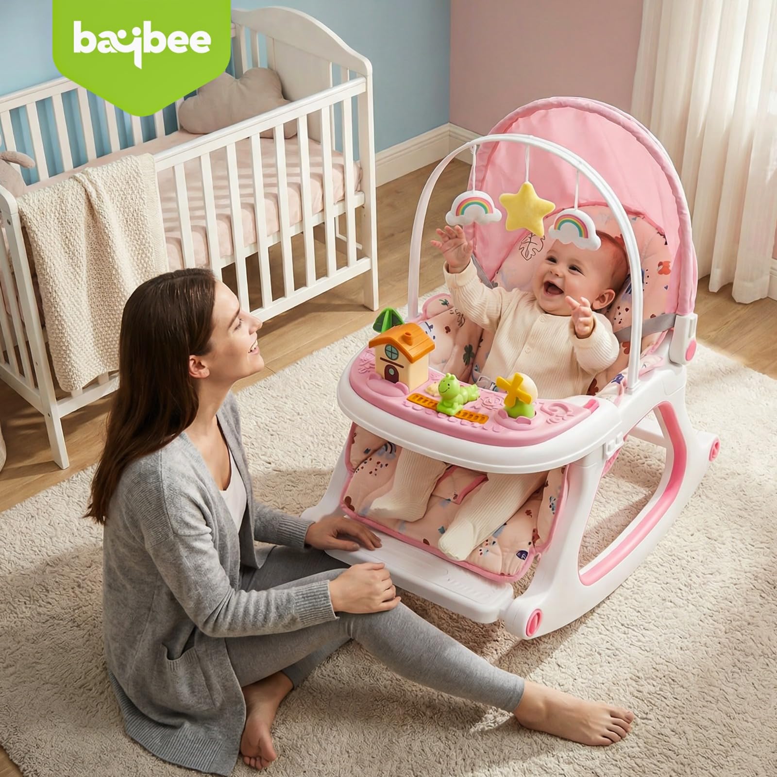 Baybee 3 in 1 Baby Rocker Chair - Image 10