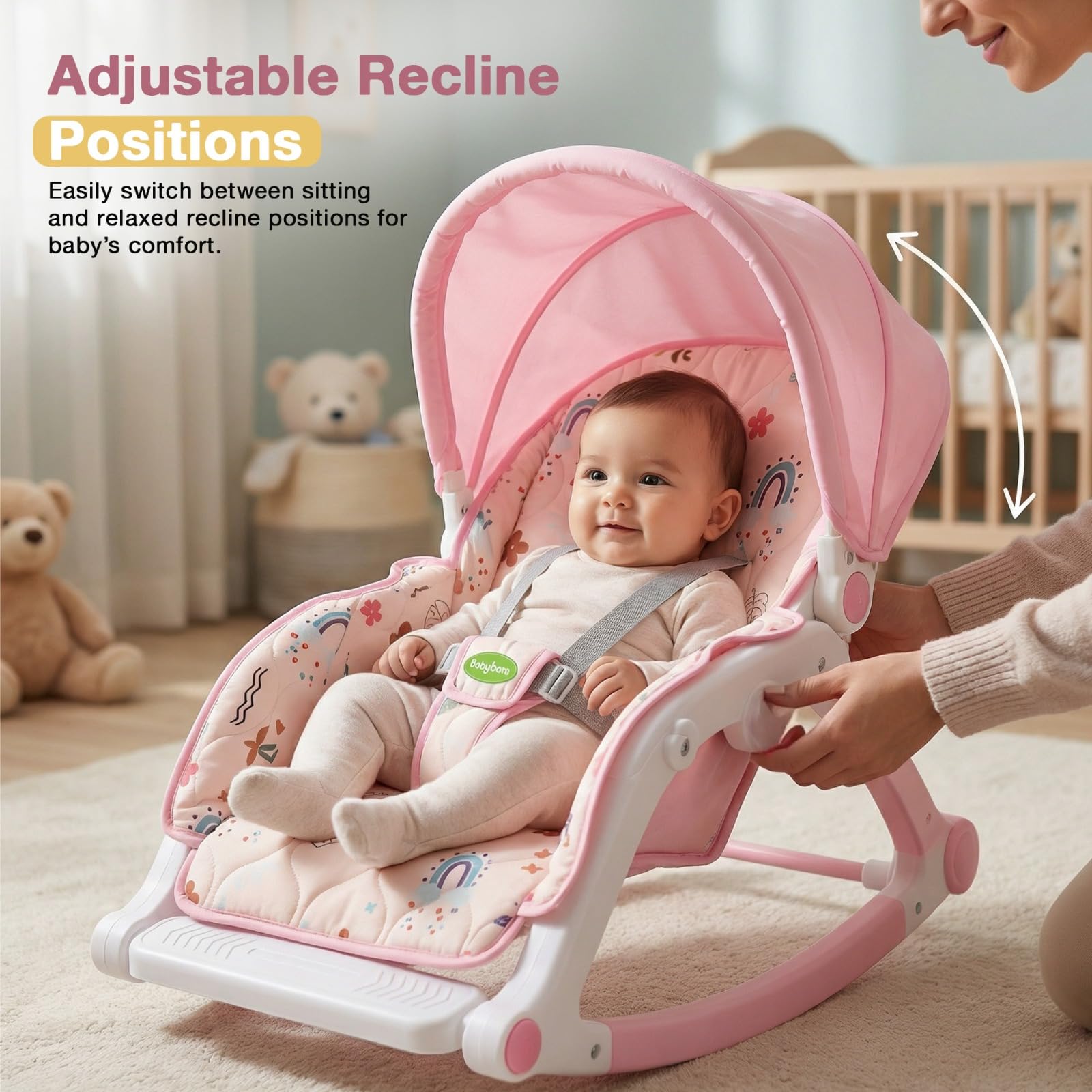 Baybee 3 in 1 Baby Rocker Chair - Image 14
