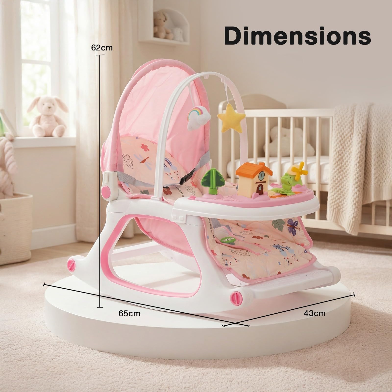Baybee 3 in 1 Baby Rocker Chair - Image 15