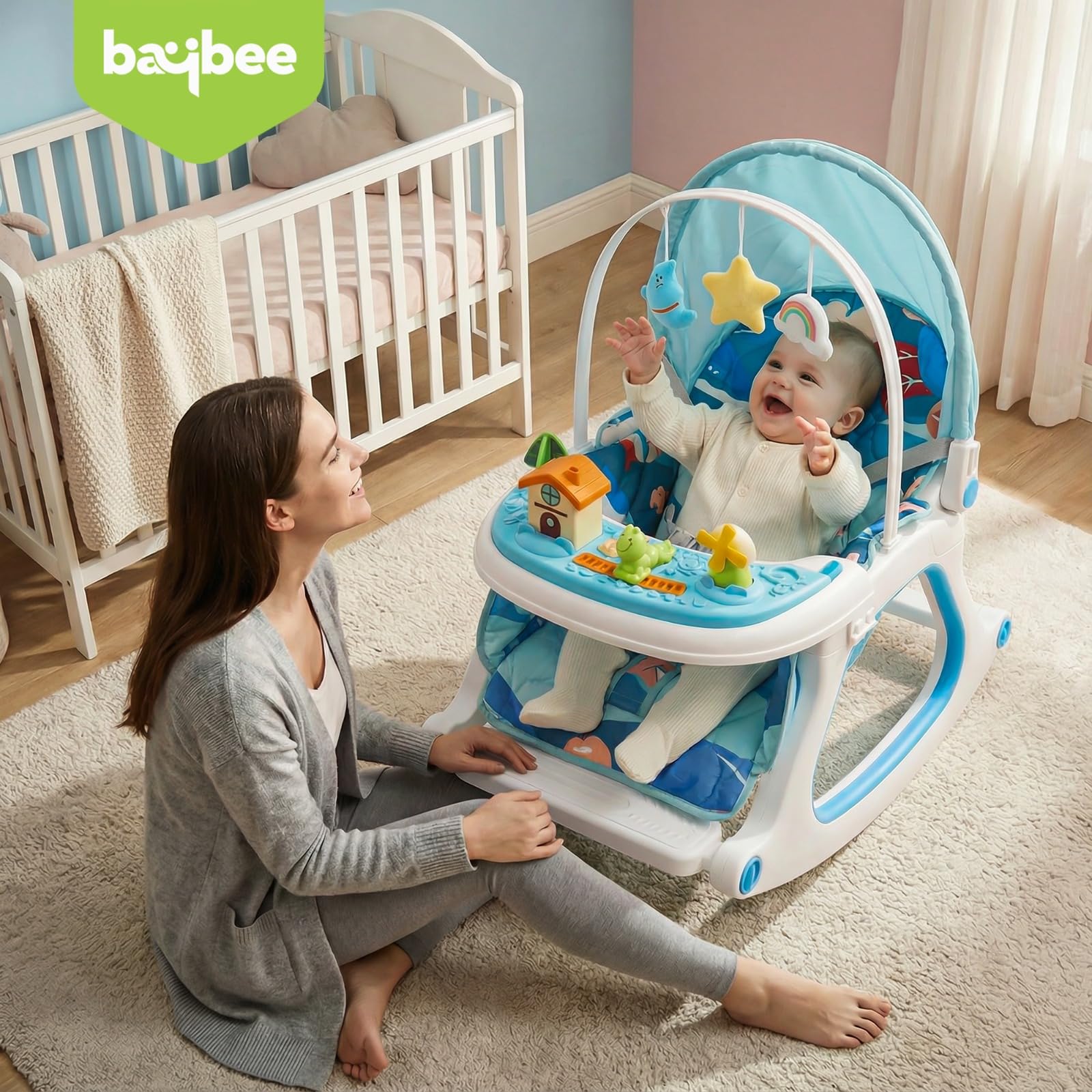 Baybee 3 in 1 Baby Rocker Chair - Image 18