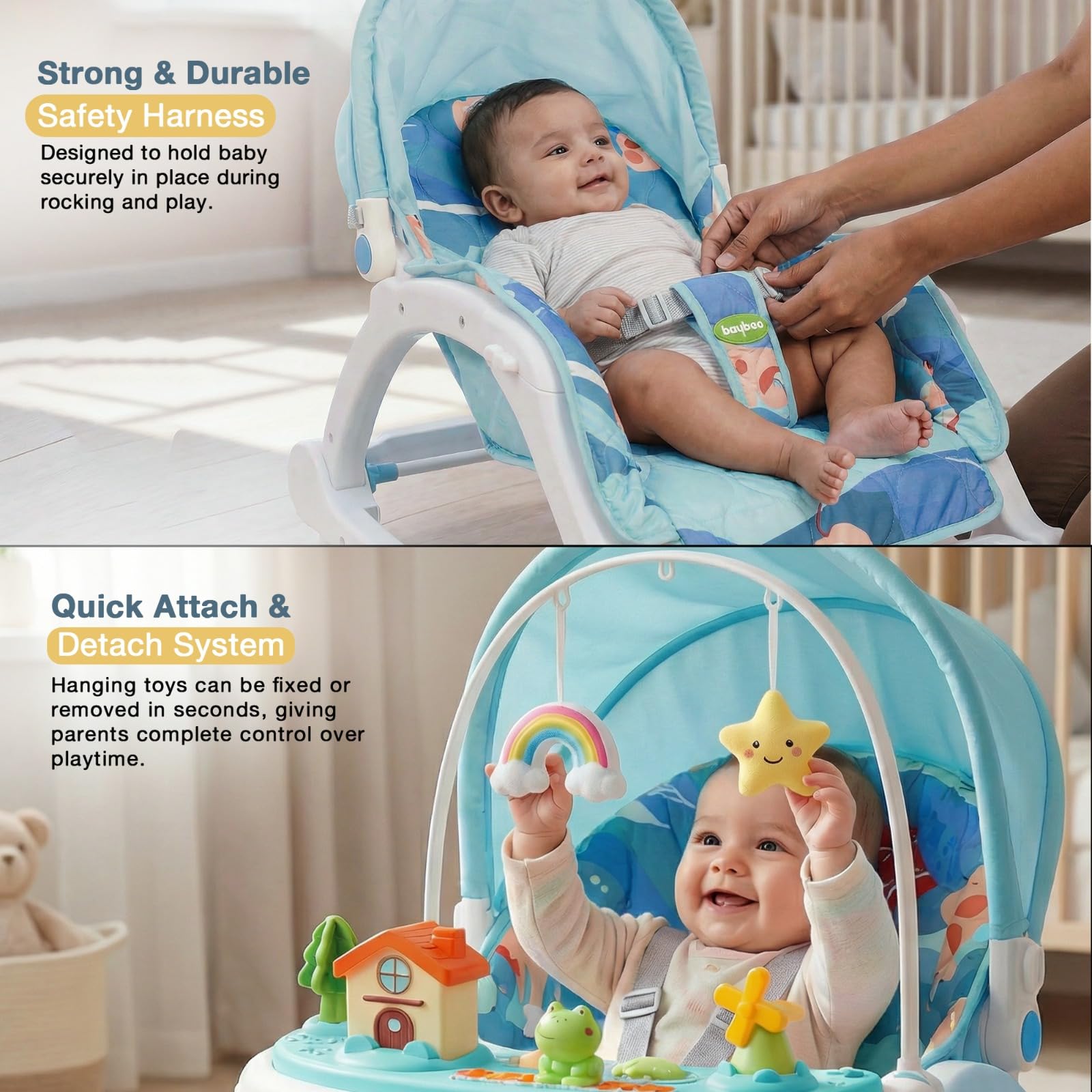 Baybee 3 in 1 Baby Rocker Chair - Image 21