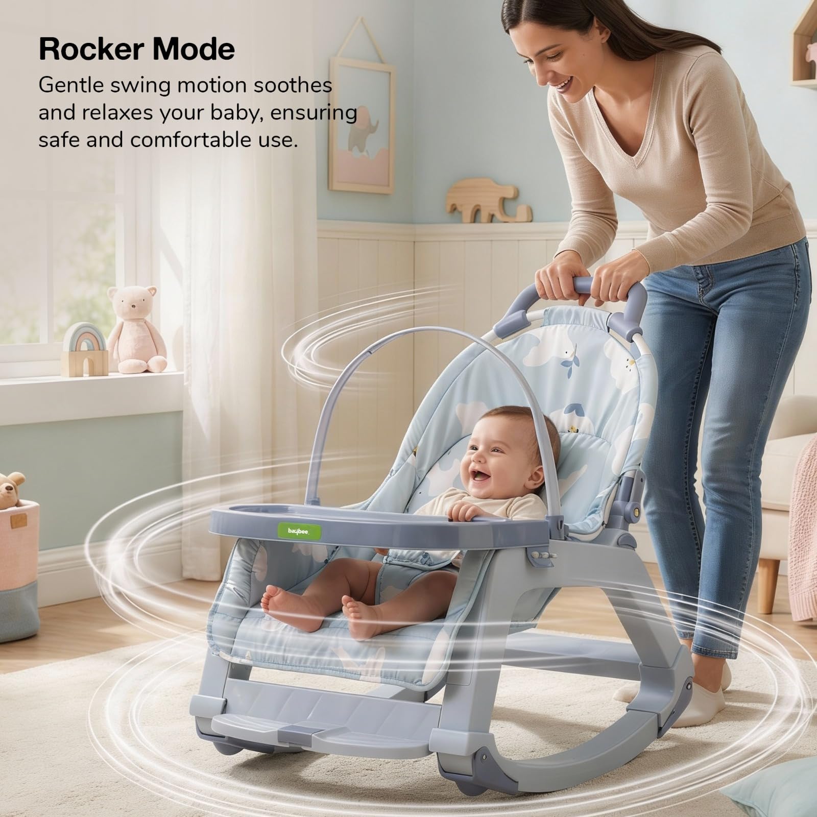 Baybee 5 in 1 Baby Rocking Chair for Kids - Image 2