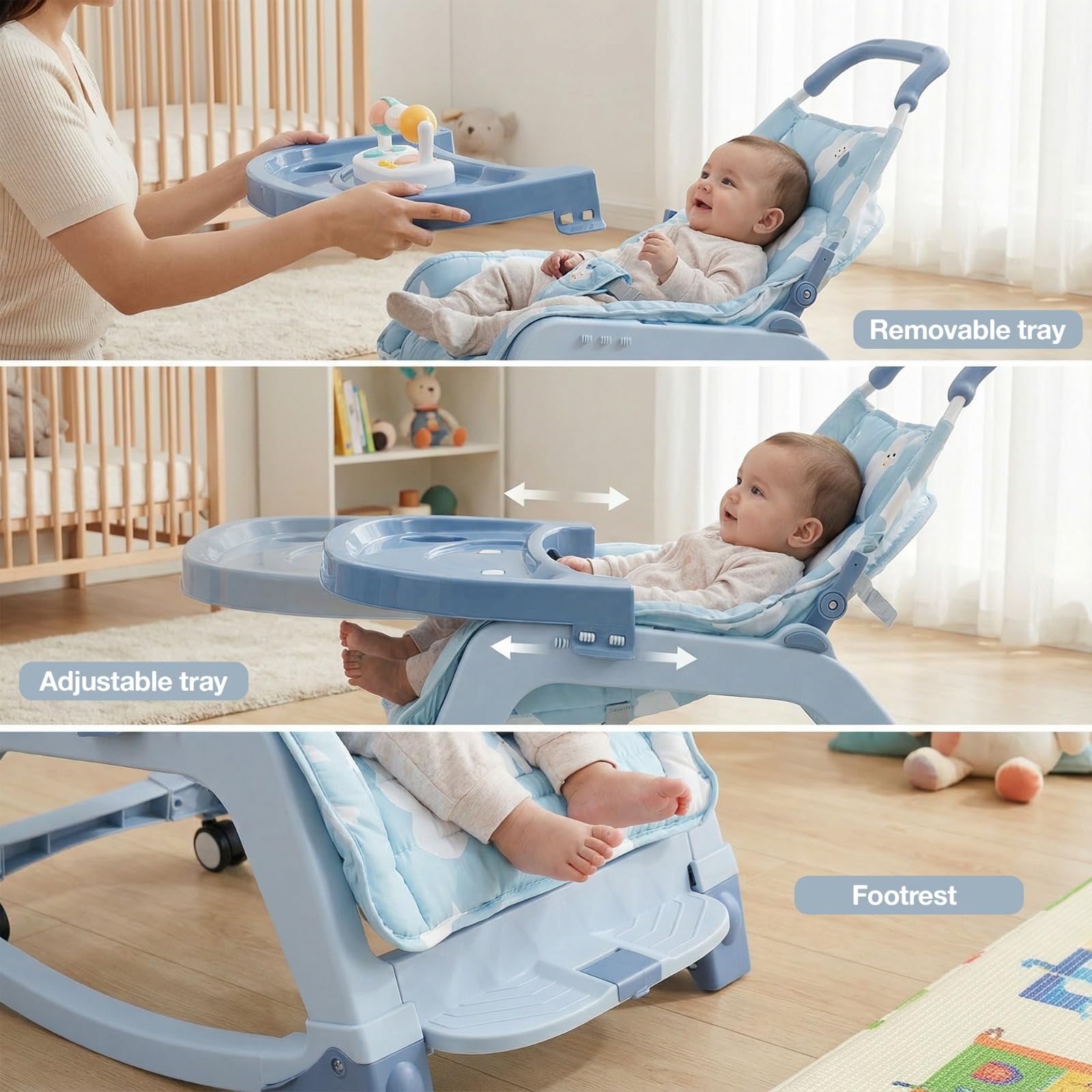Baybee 5 in 1 Baby Rocking Chair for Kids - Image 7