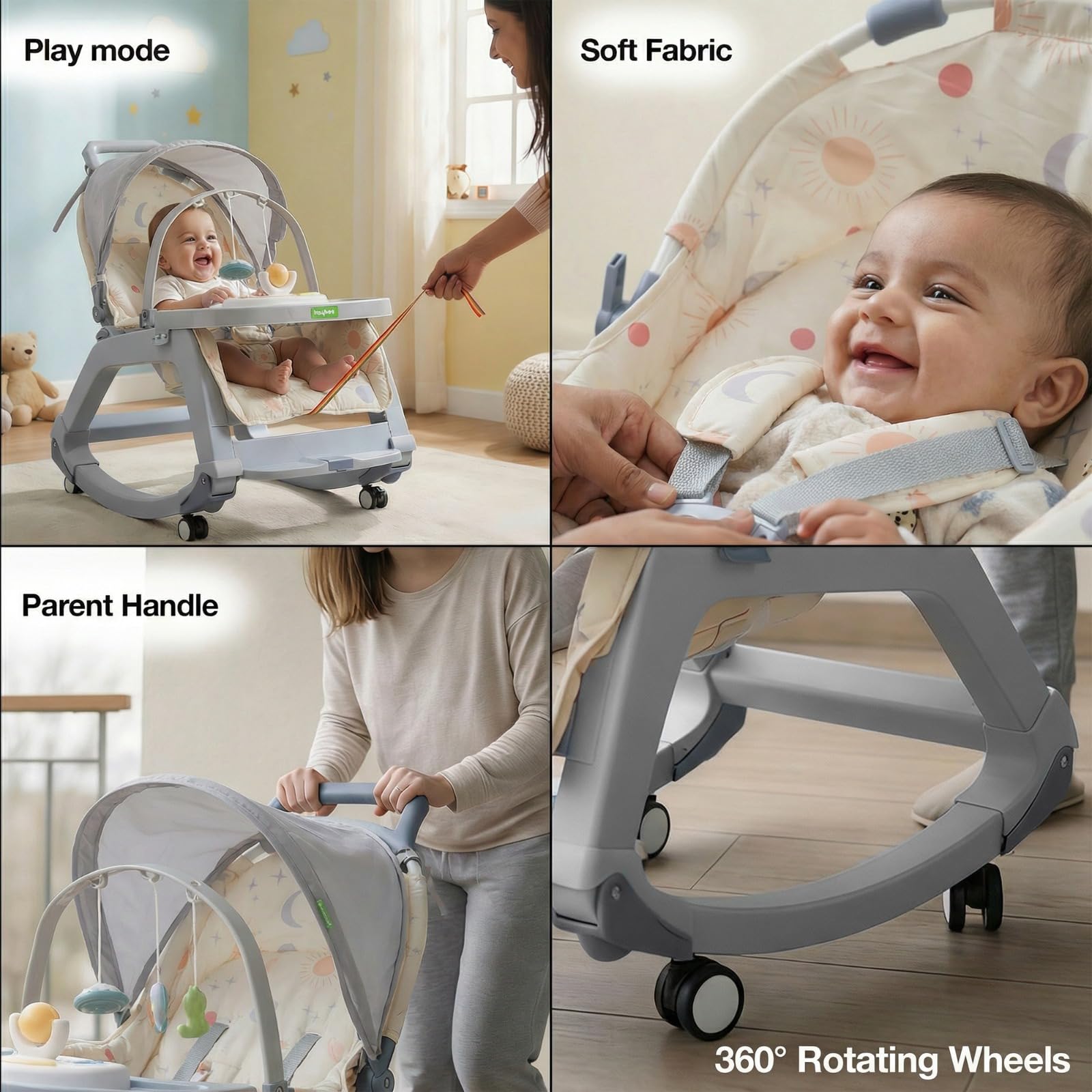 Baybee 5 in 1 Baby Rocking Chair for Kids - Image 11