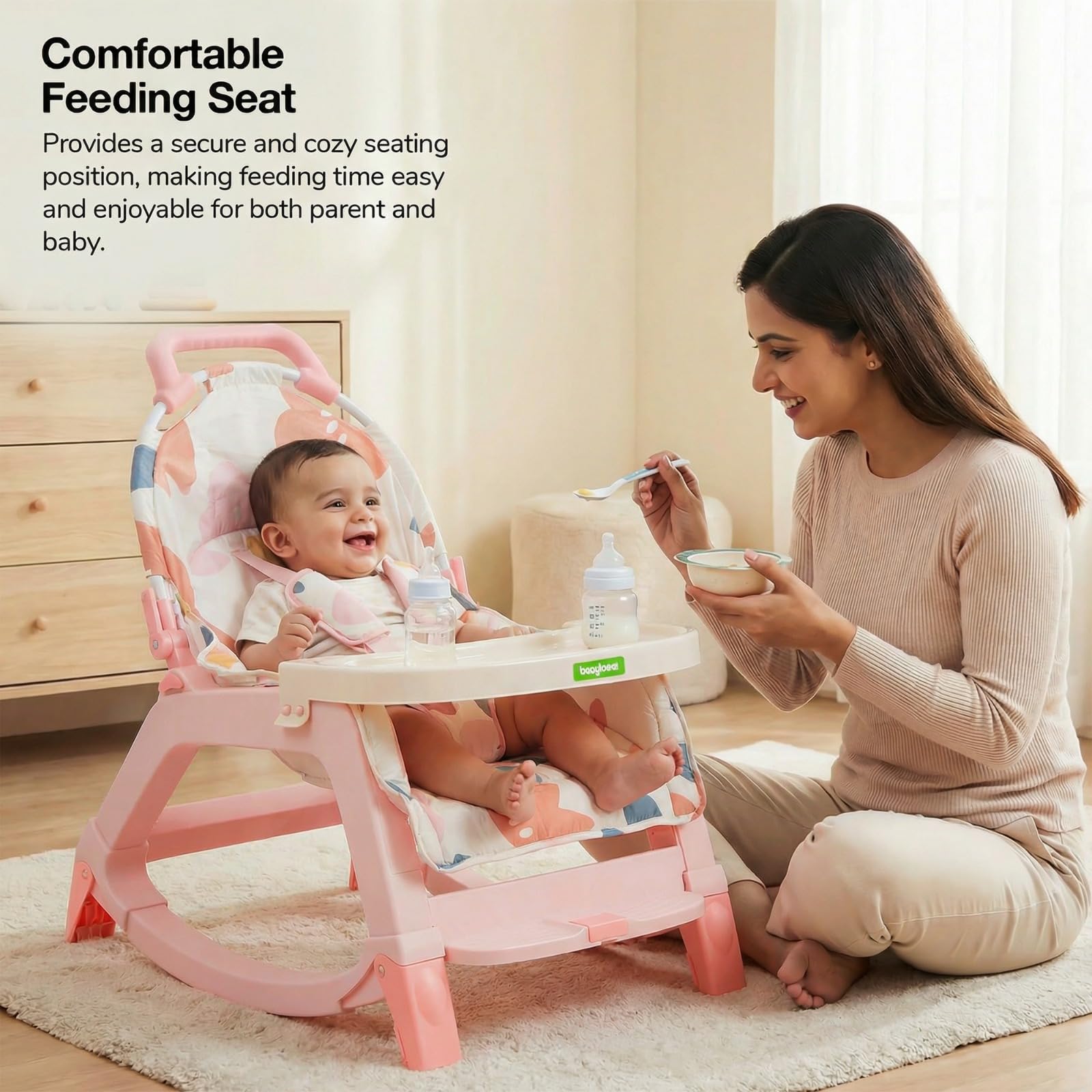 Baybee 5 in 1 Baby Rocking Chair for Kids - Image 23