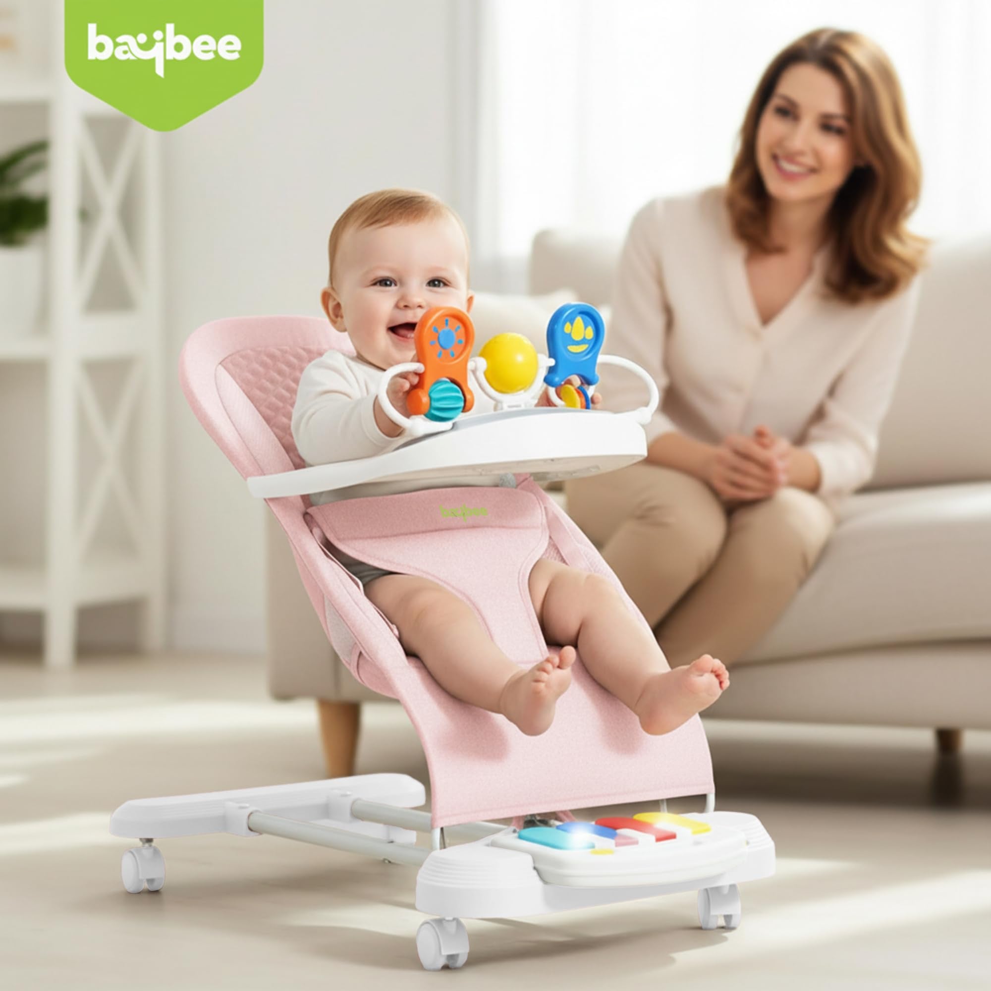 Baybee Nestra Rocker for Baby Bouncer with Music - Image 3