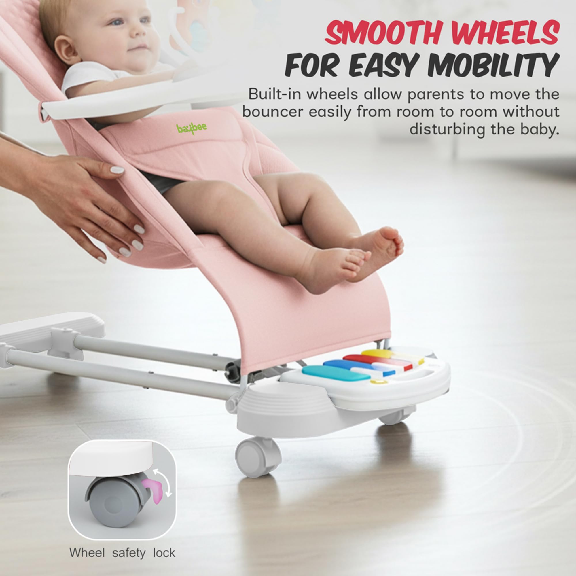 Baybee Nestra Rocker for Baby Bouncer with Music - Image 4