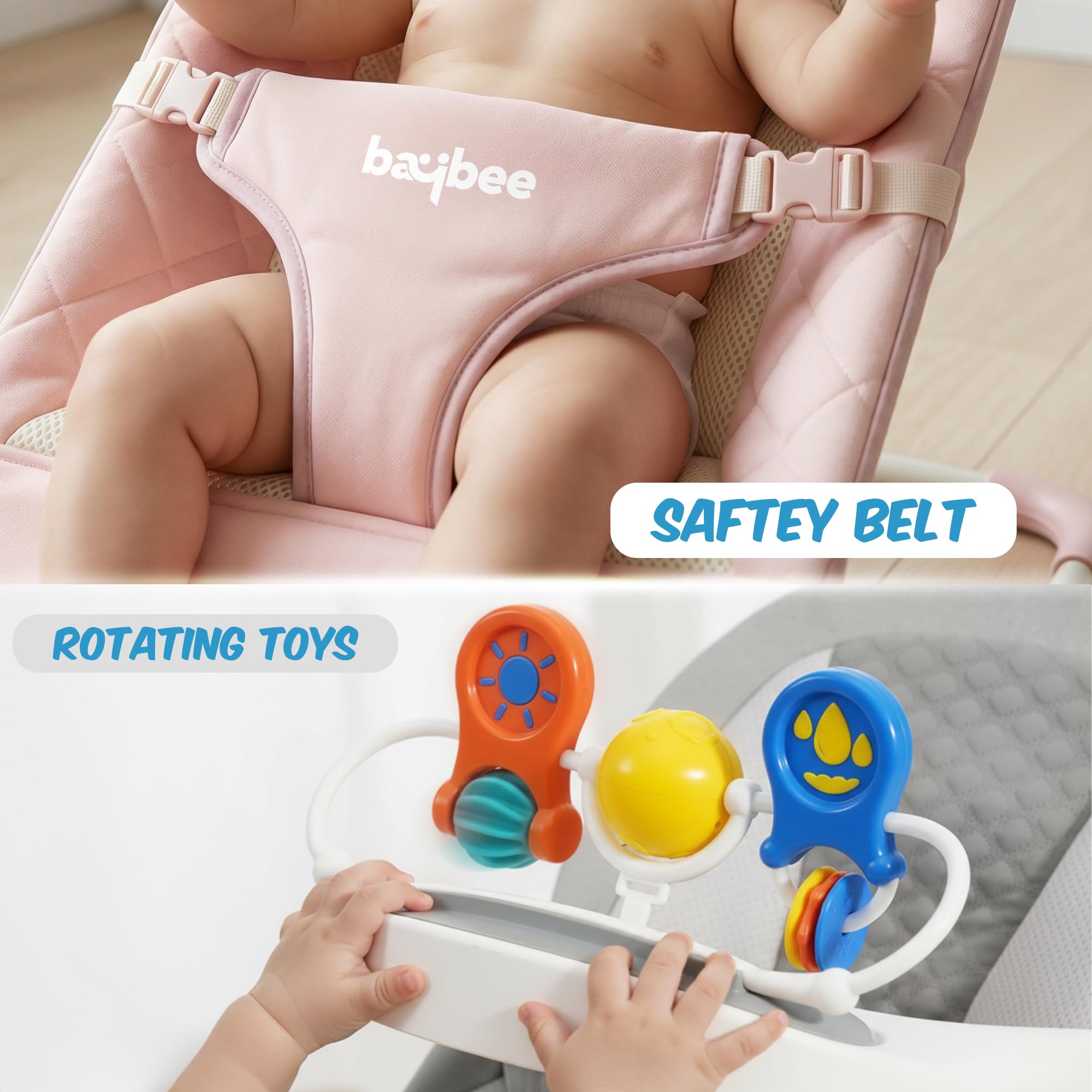Baybee Nestra Rocker for Baby Bouncer with Music - Image 6