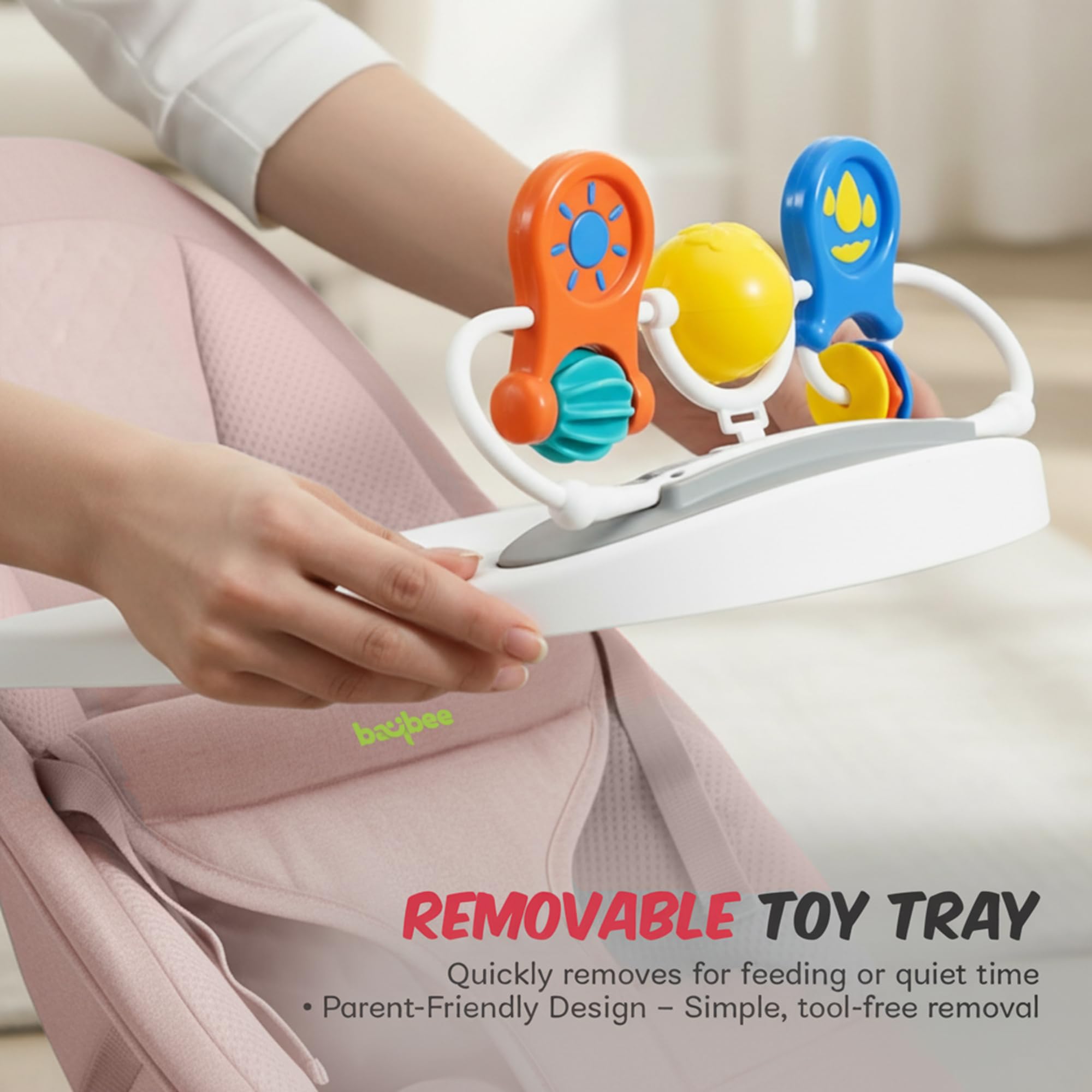 Baybee Nestra Rocker for Baby Bouncer with Music - Image 9
