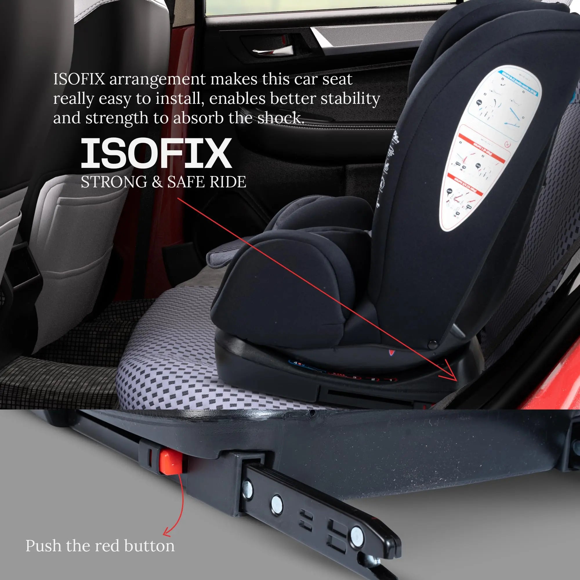 Baybee Convertible Car Seat for Baby With Isofix - Image 3