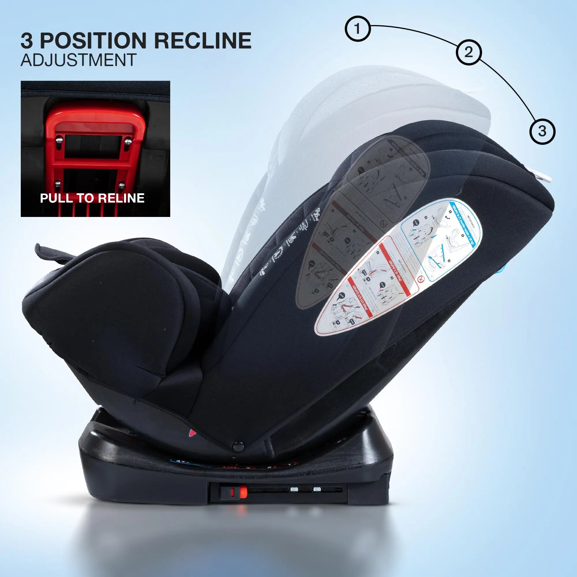 Baybee Convertible Car Seat for Baby With Isofix - Image 5