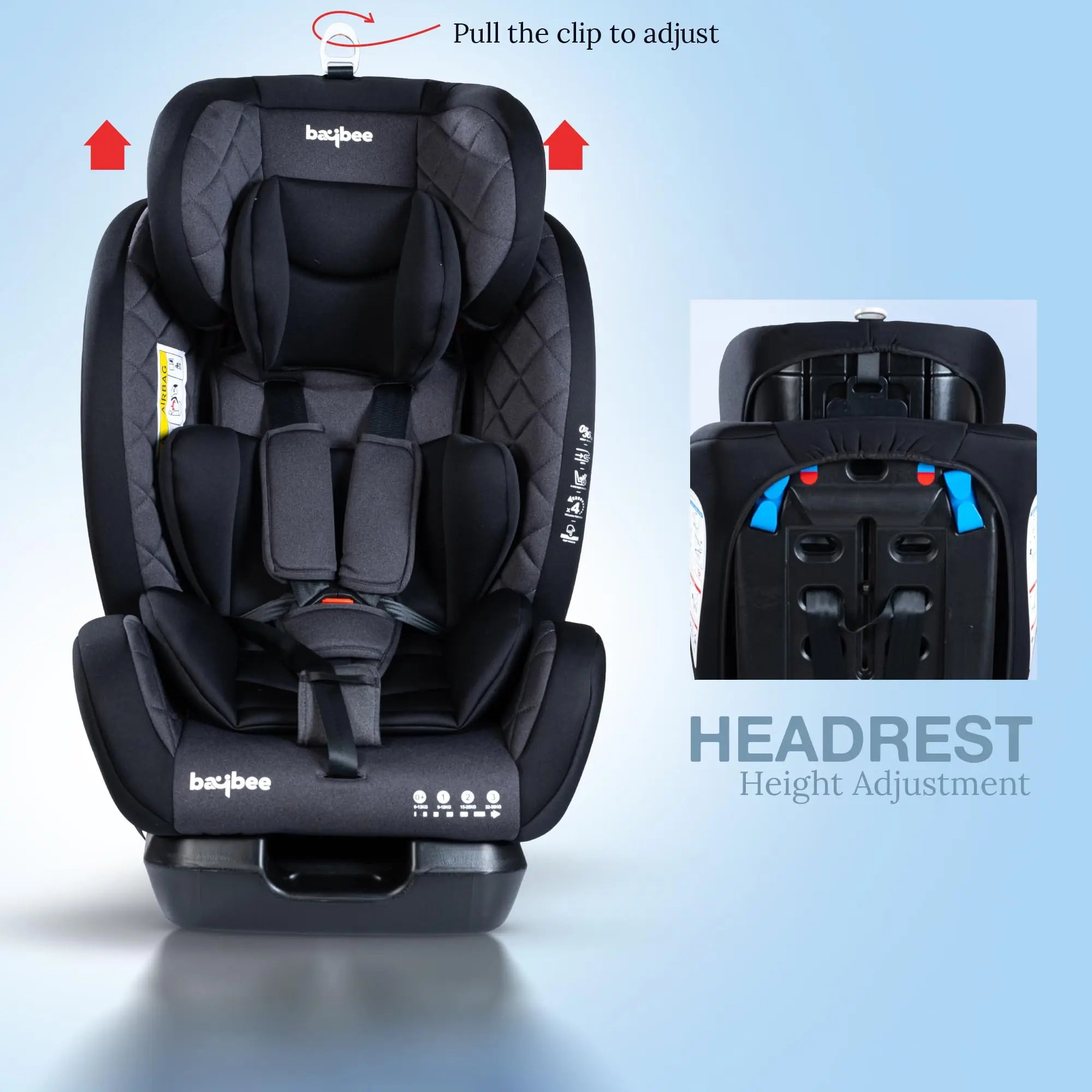 Baybee Convertible Car Seat for Baby With Isofix - Image 6