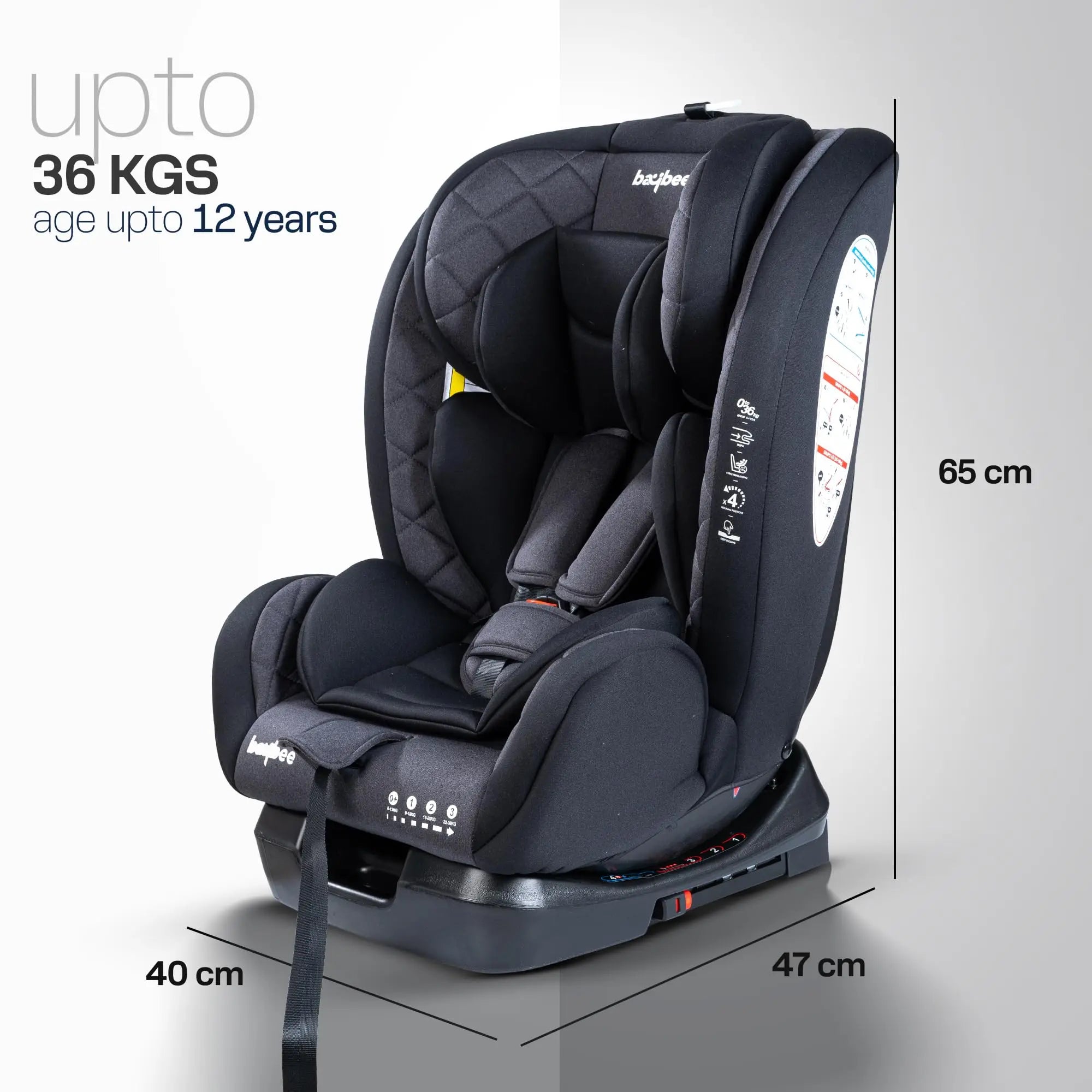 Baybee Convertible Car Seat for Baby With Isofix - Image 7