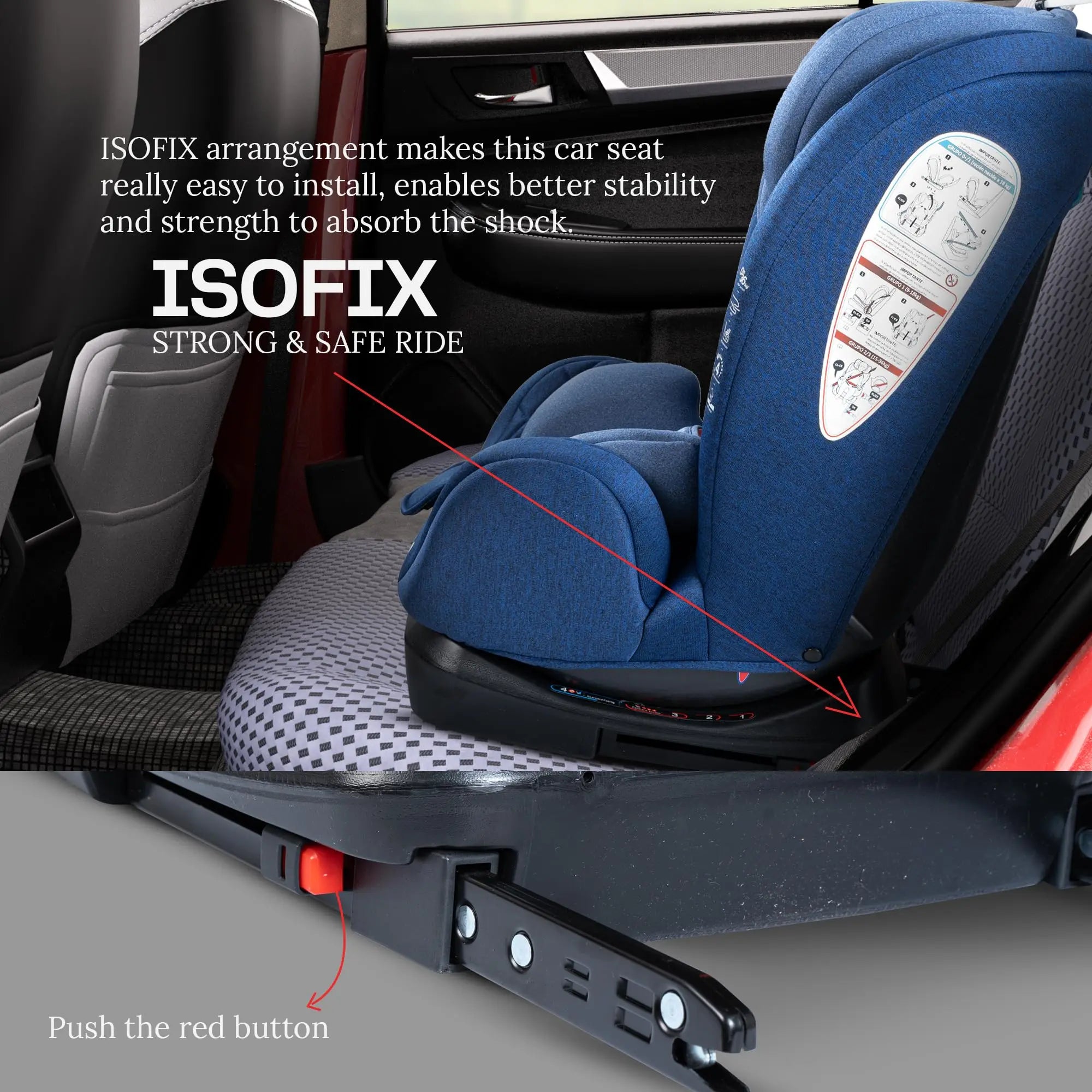 Baybee Convertible Car Seat for Baby With Isofix - Image 12