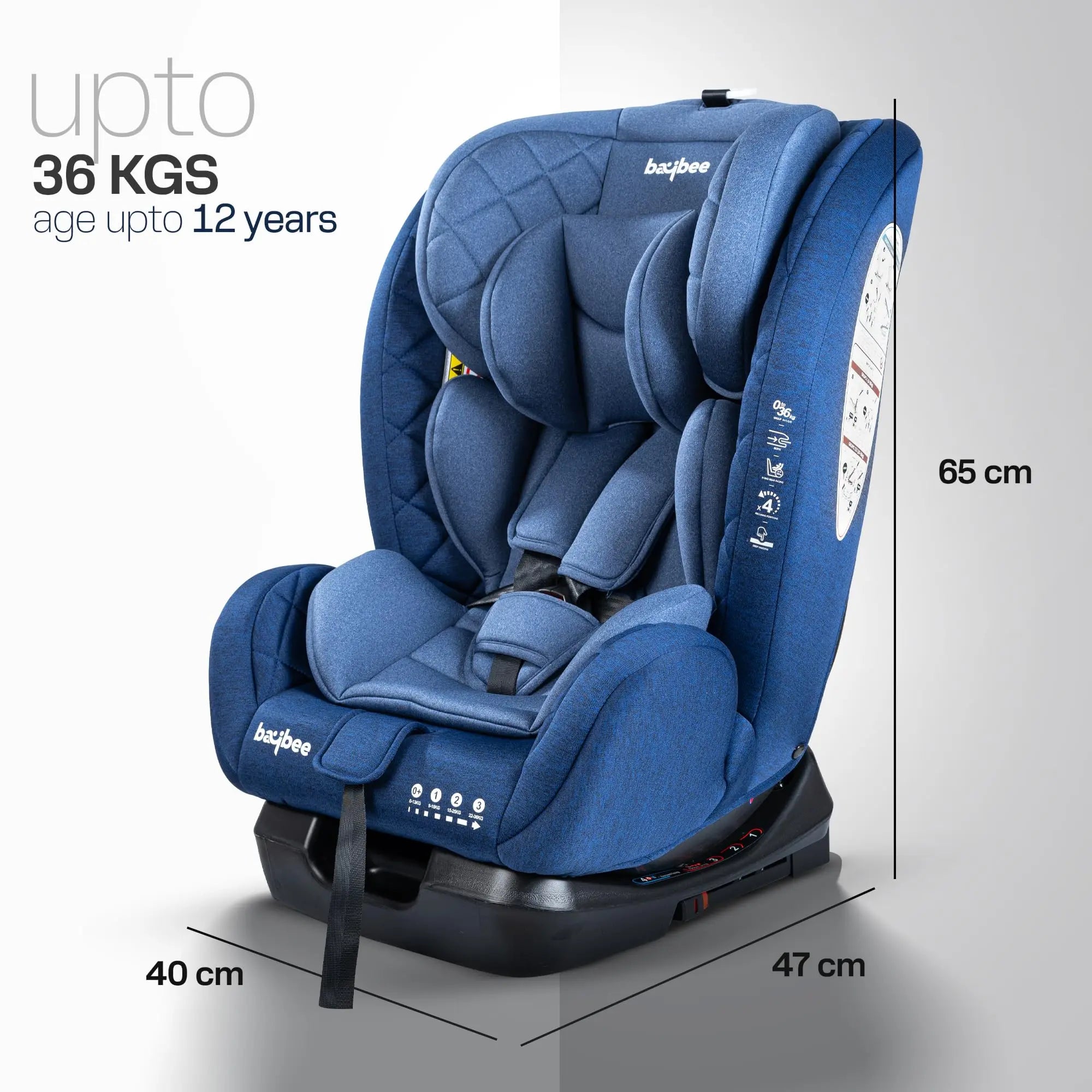 Baybee Convertible Car Seat for Baby With Isofix - Image 16