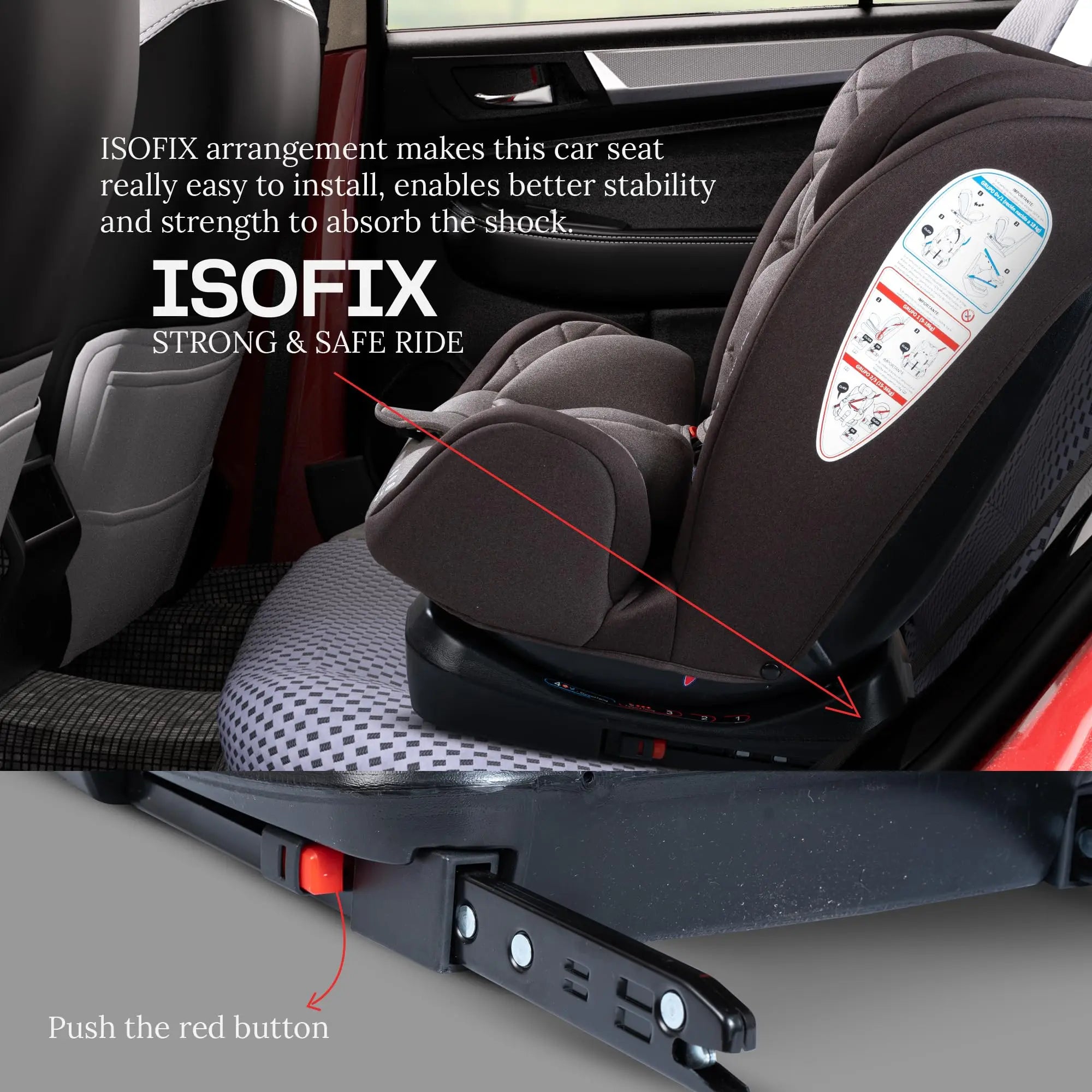 Baybee Convertible Car Seat for Baby With Isofix - Image 20