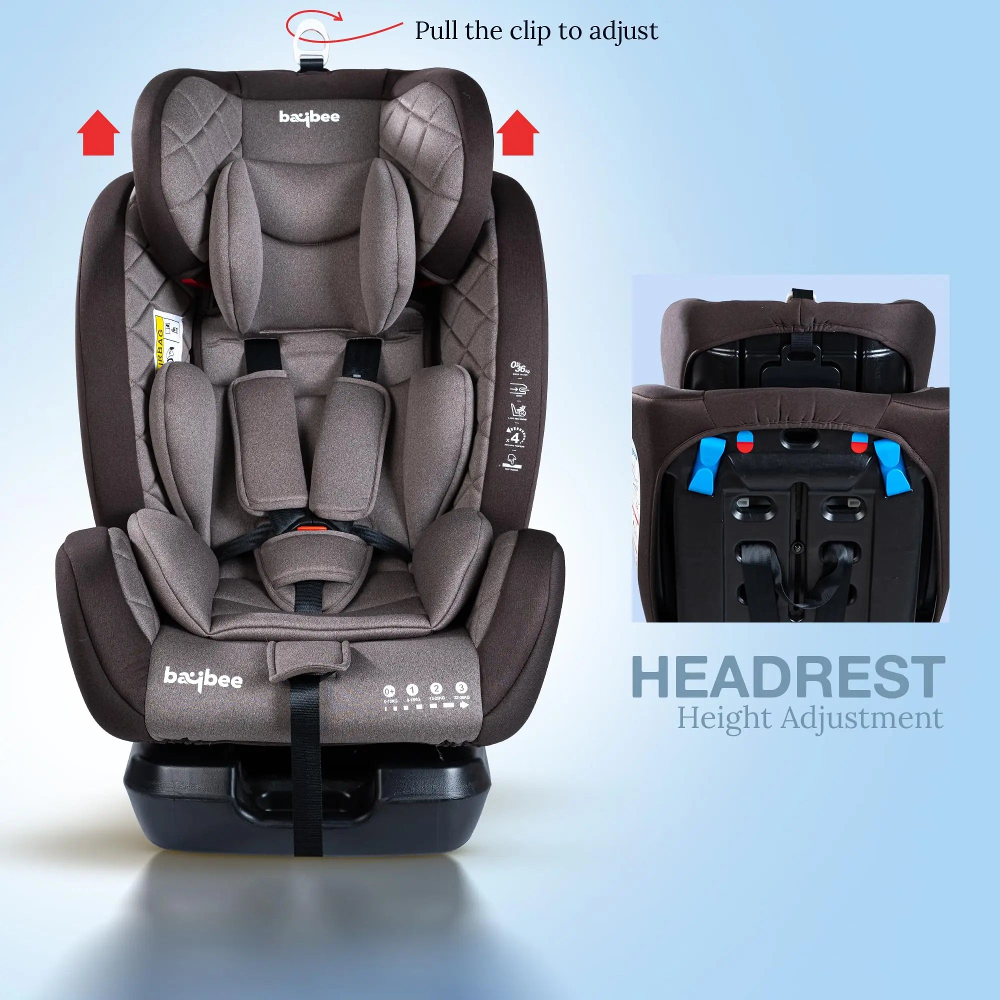 Baybee Convertible Car Seat for Baby With Isofix - Image 23