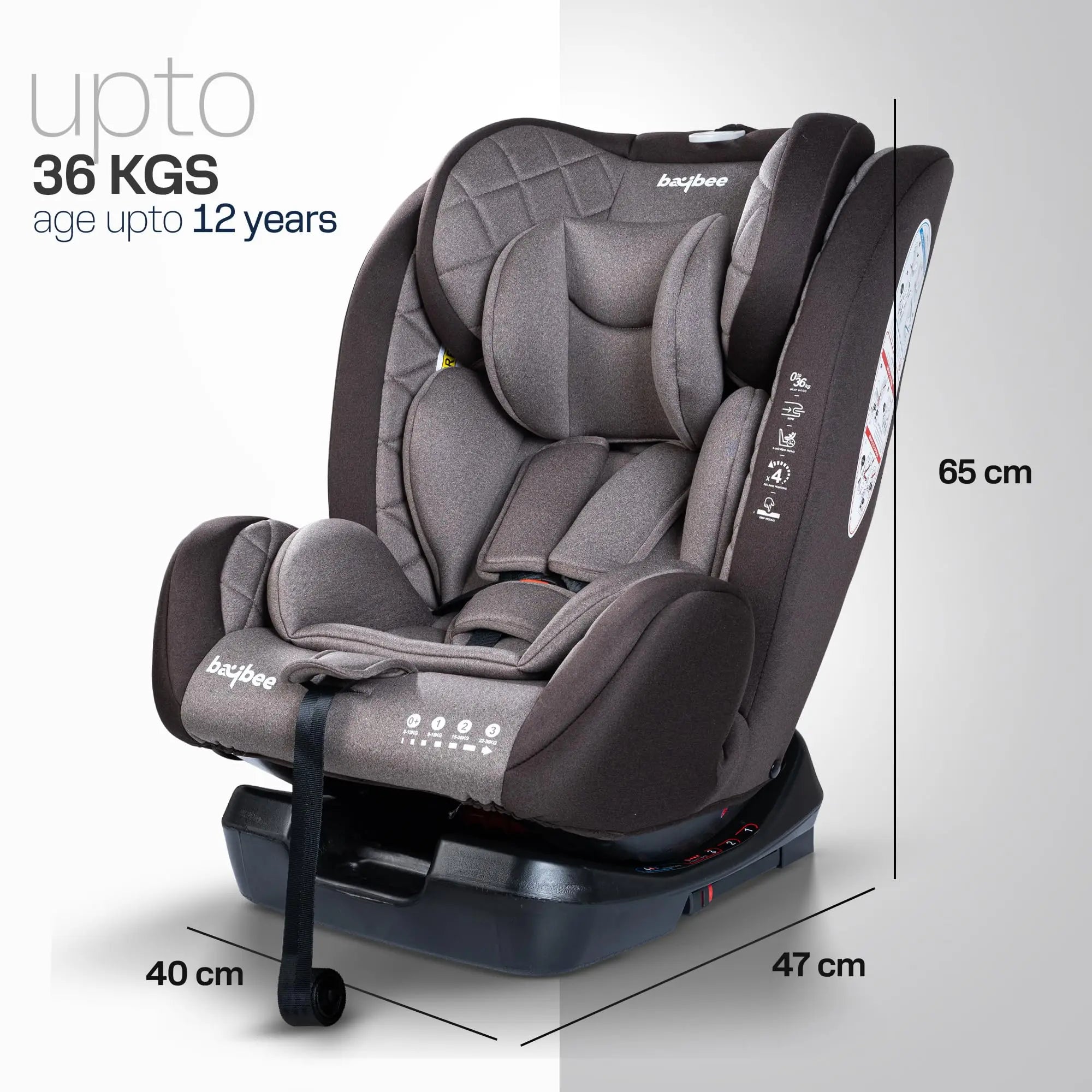 Baybee Convertible Car Seat for Baby With Isofix - Image 24