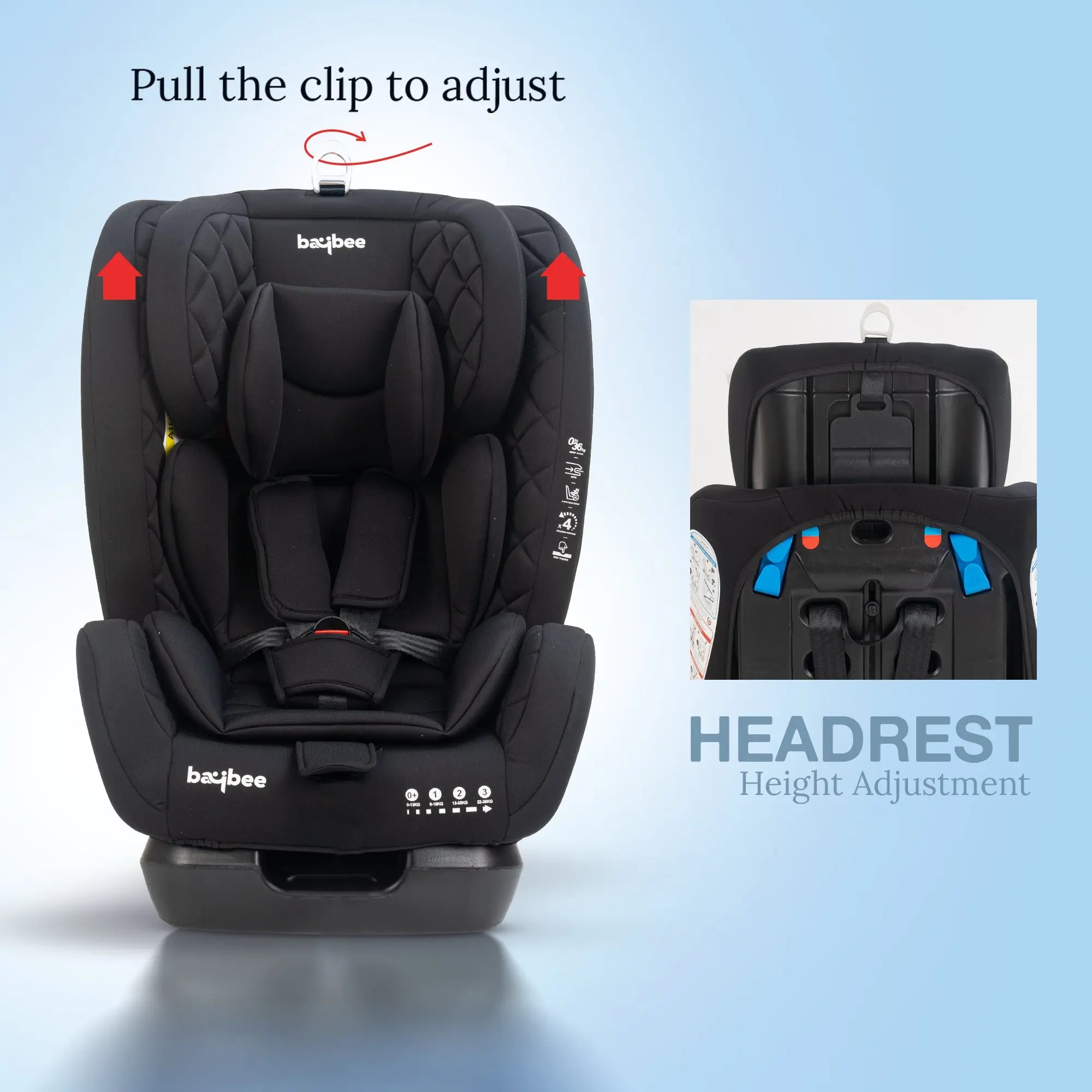 Baybee Convertible Car Seat for Baby With Isofix - Image 29