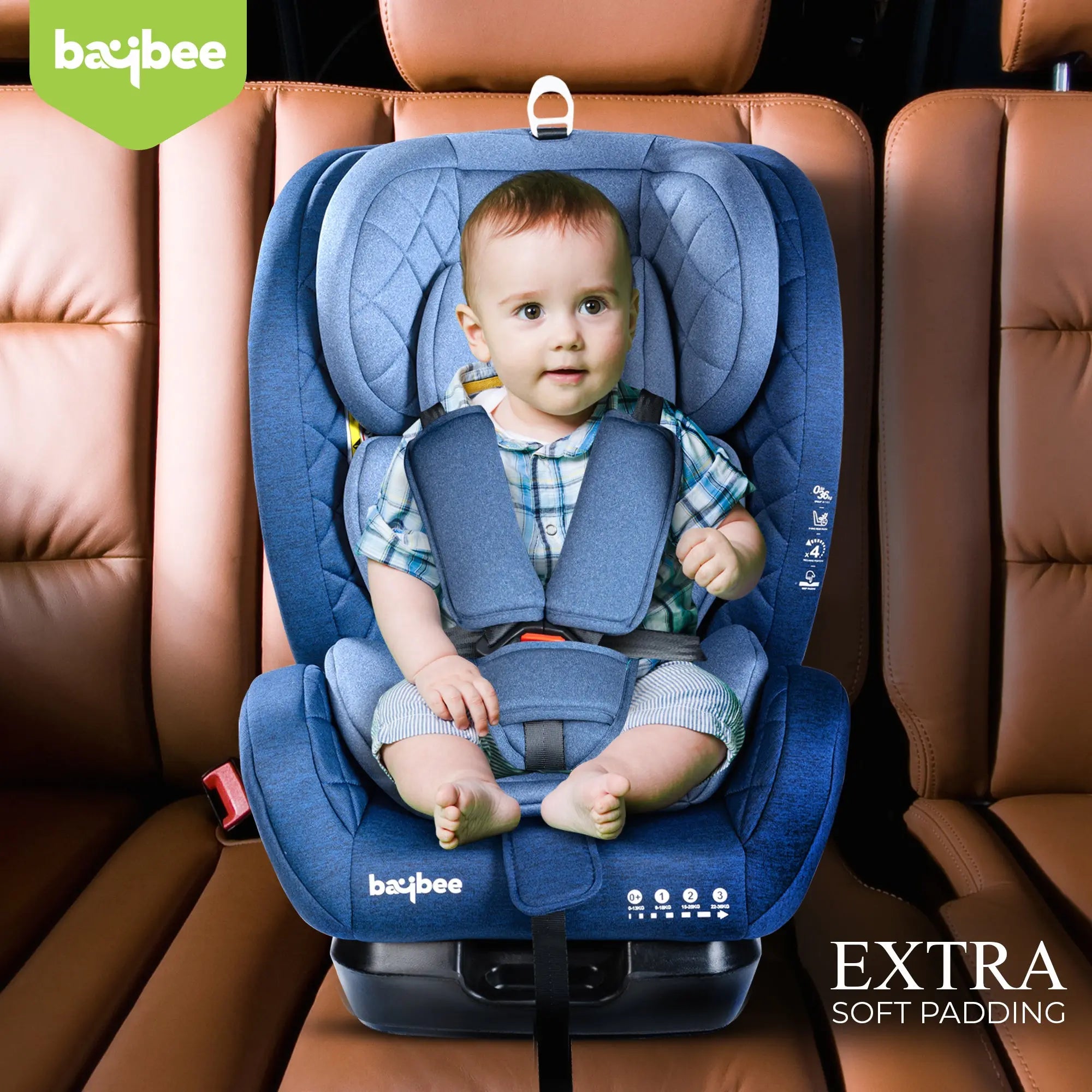 Baybee Convertible Infant Car Seat for Baby 0 to 12 Years with 3 Position Recline - Image 12