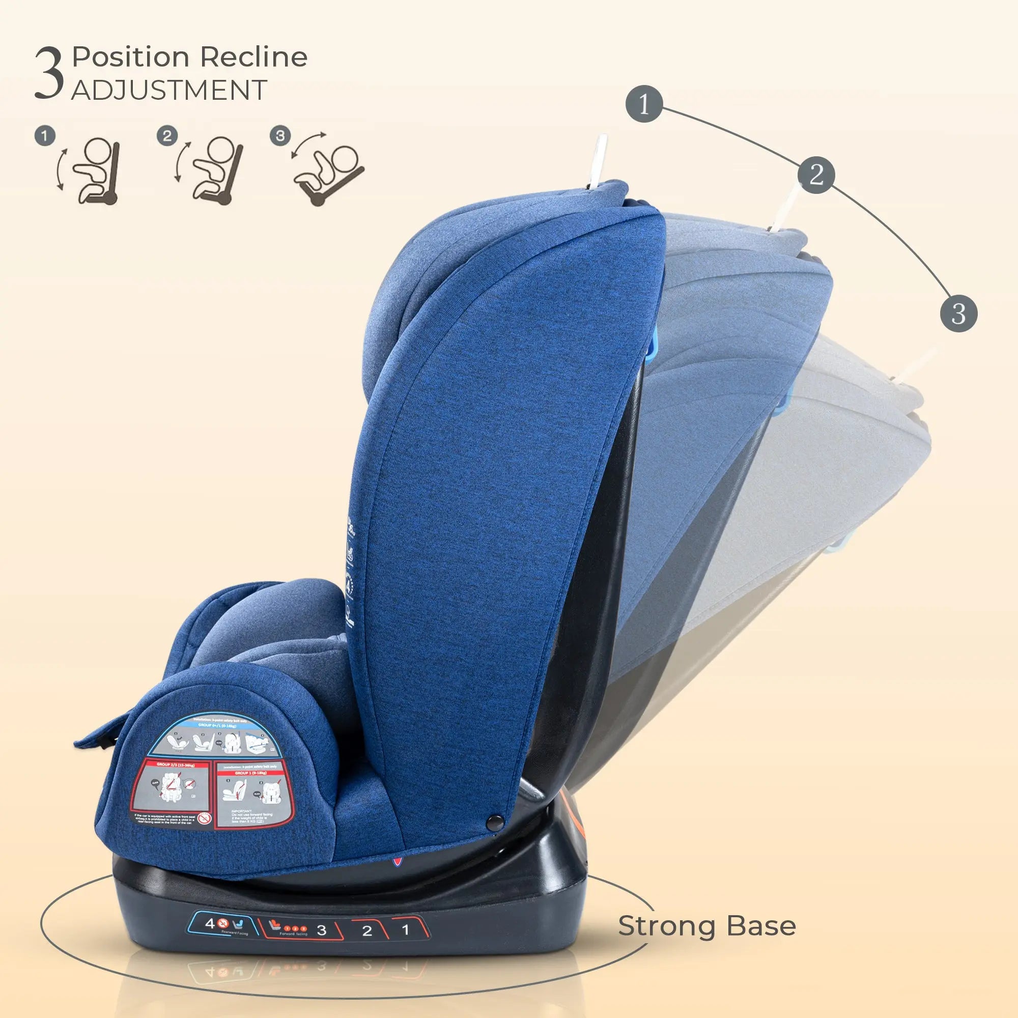 Baybee Convertible Infant Car Seat for Baby 0 to 12 Years with 3 Position Recline - Image 17