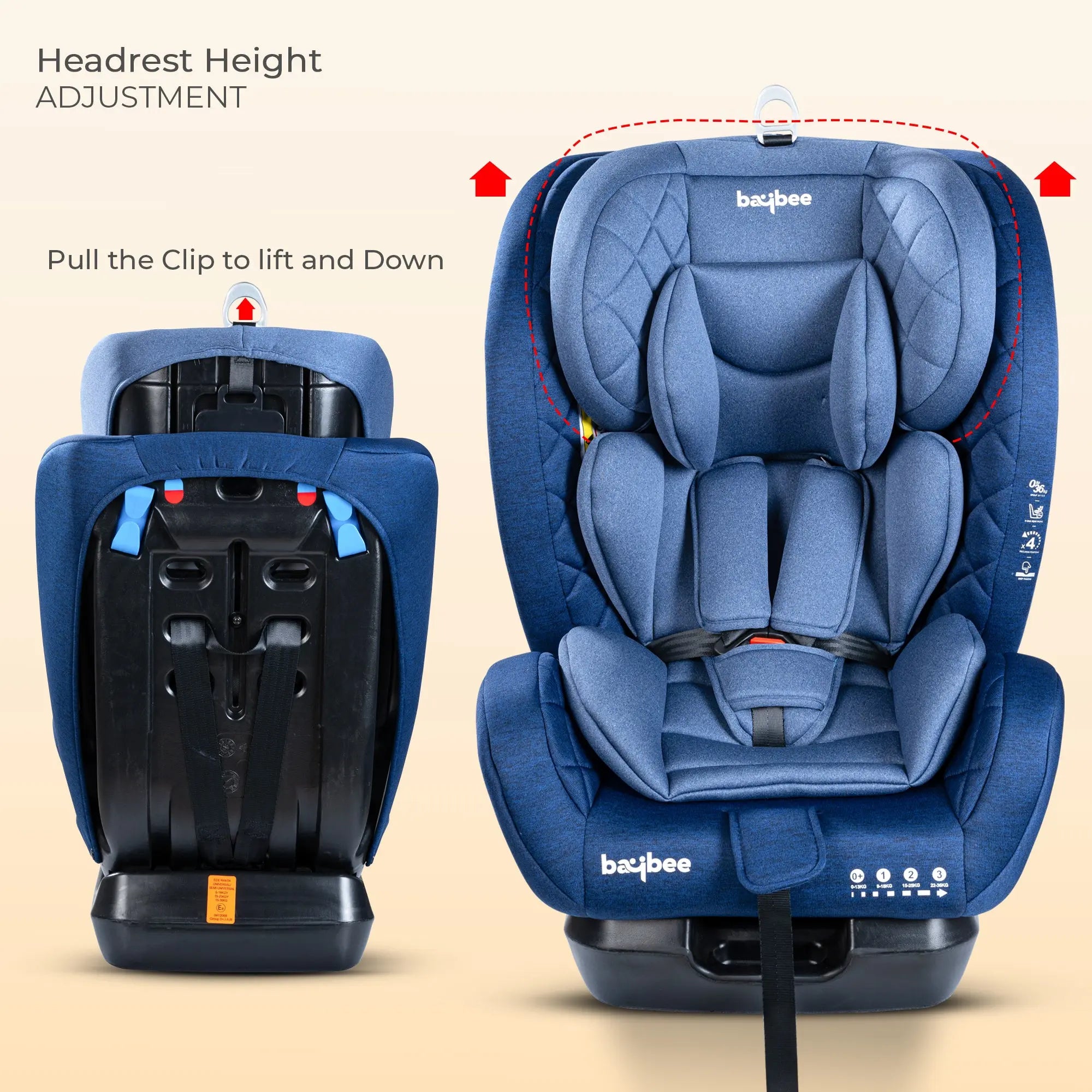 Baybee Convertible Infant Car Seat for Baby 0 to 12 Years with 3 Position Recline - Image 18