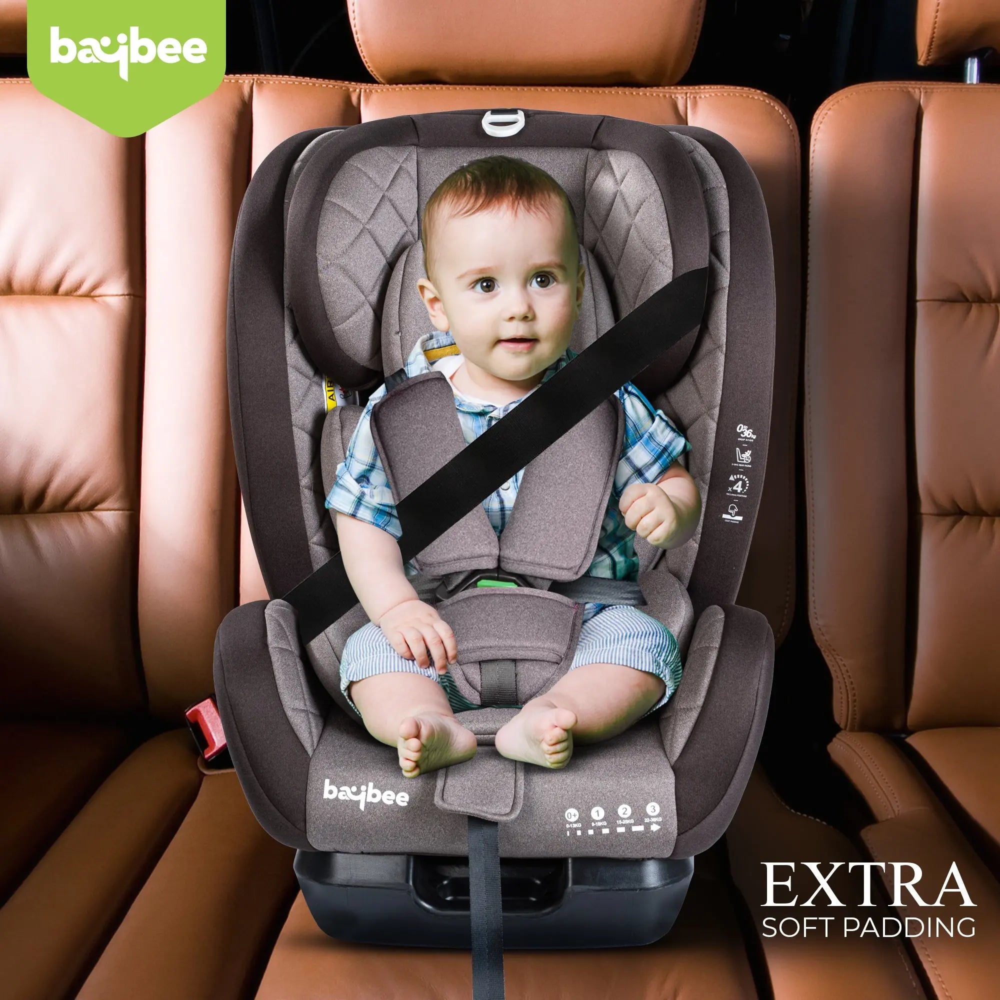 Baybee Convertible Infant Car Seat for Baby 0 to 12 Years with 3 Position Recline - Image 23