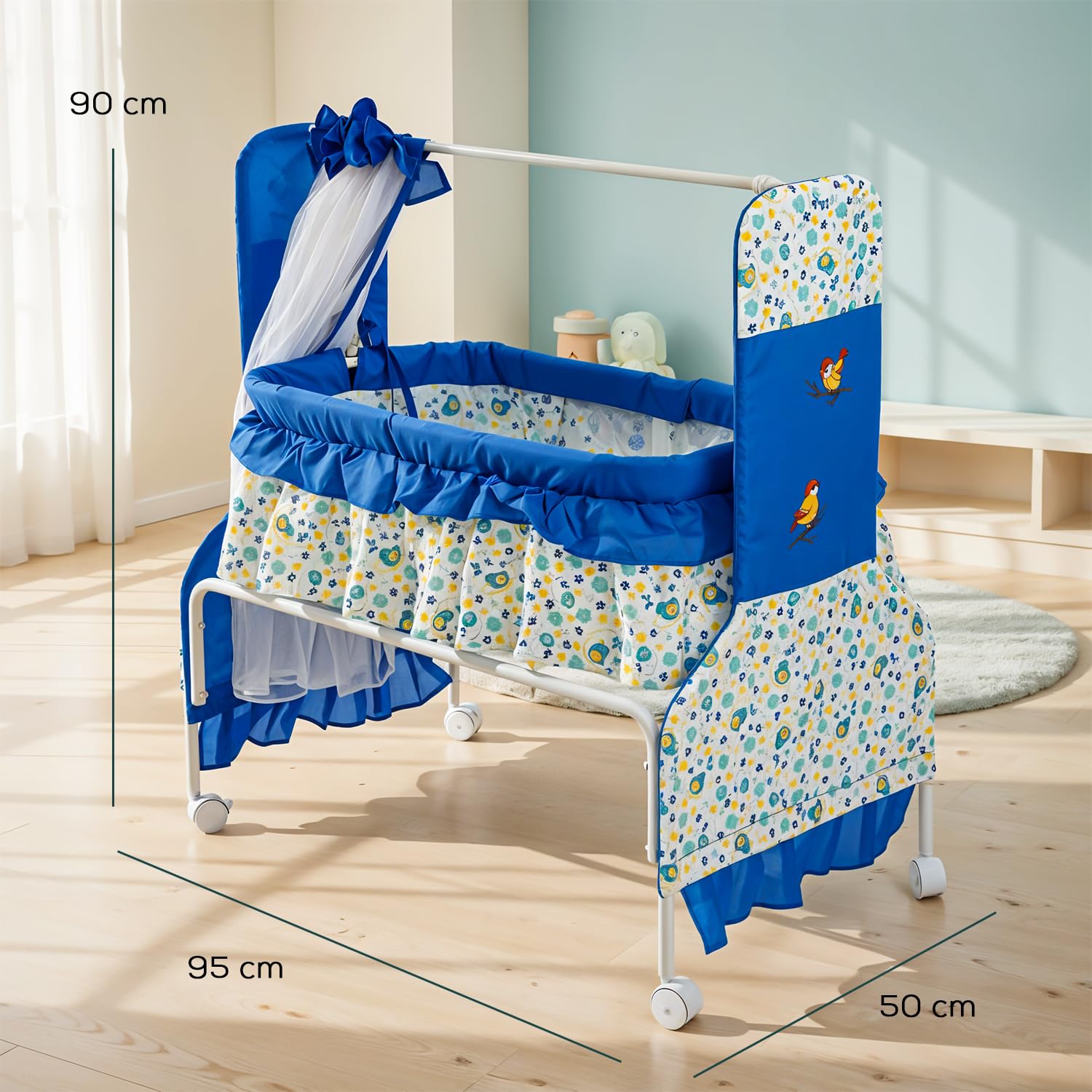 Baybee Baby Swing Cradle for Newborn Babies with Mosquito Net, Infant Jhula, Palna for Kids - Image 14
