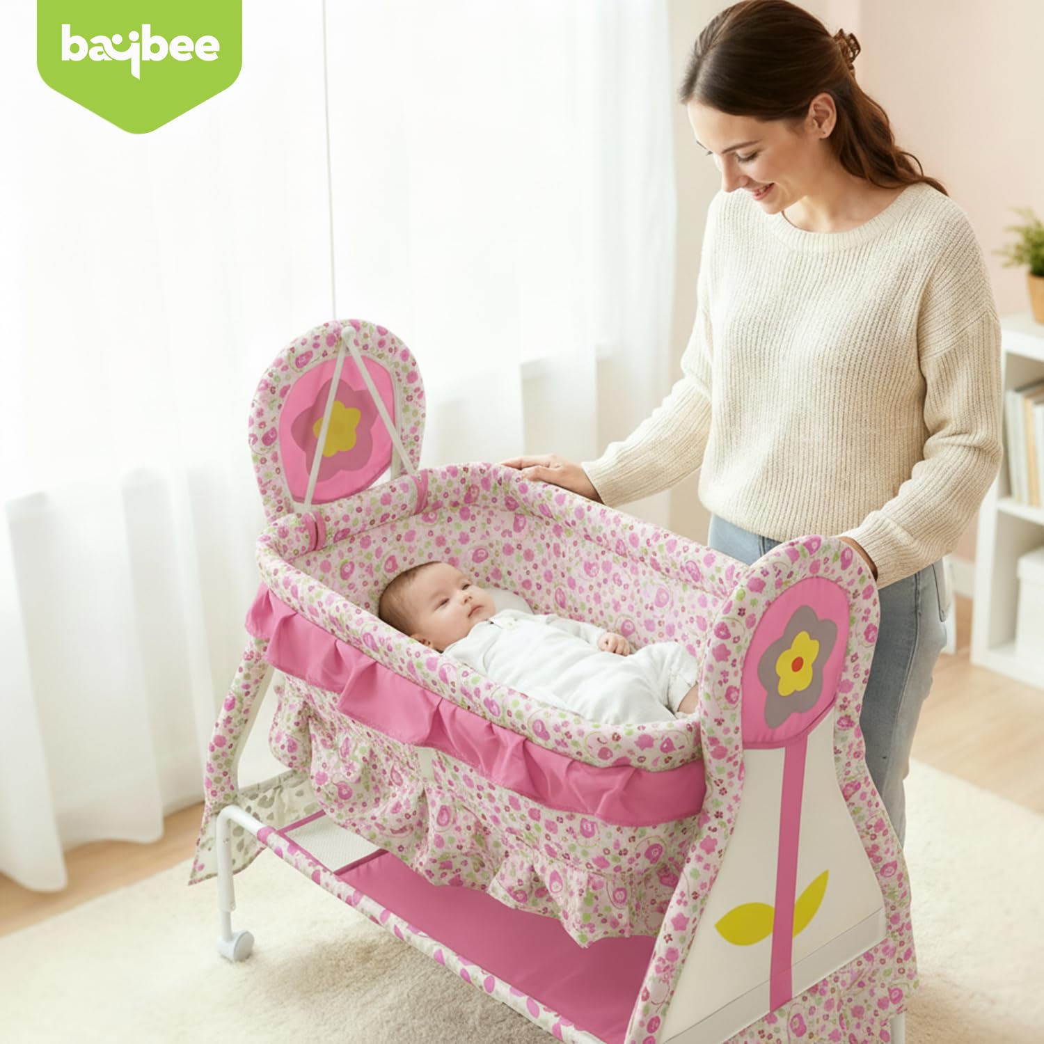 Baybee Baby Swing Cradle with Mosquito Net Infant Jhula & Palna for Newborns - Image 2