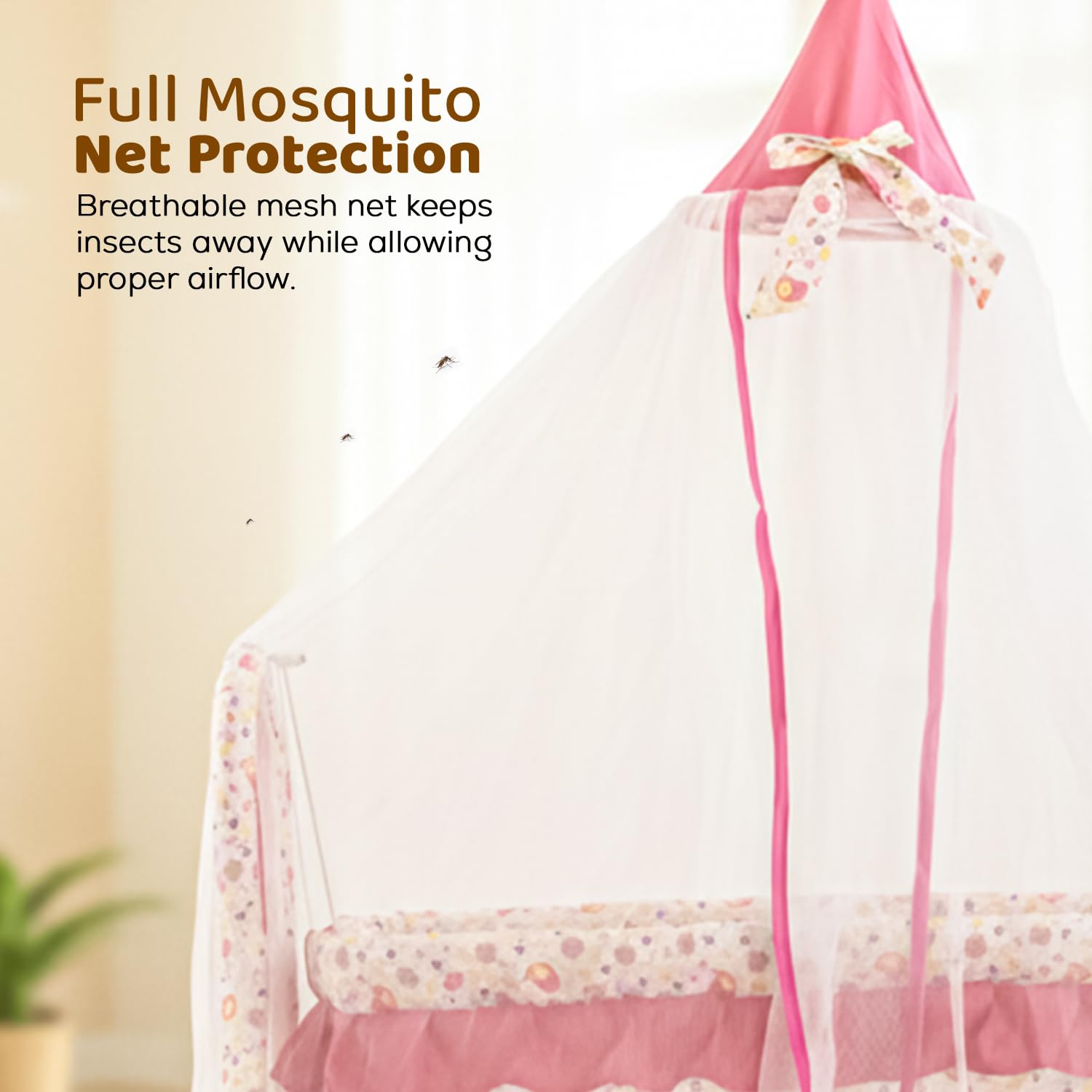 Baybee Baby Swing Cradle with Mosquito Net Infant Jhula & Palna for Newborns - Image 5