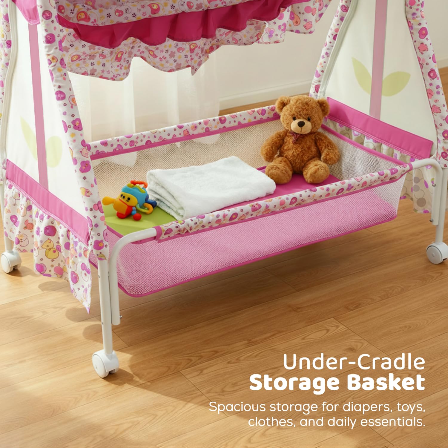 Baybee Baby Swing Cradle with Mosquito Net Infant Jhula & Palna for Newborns - Image 6